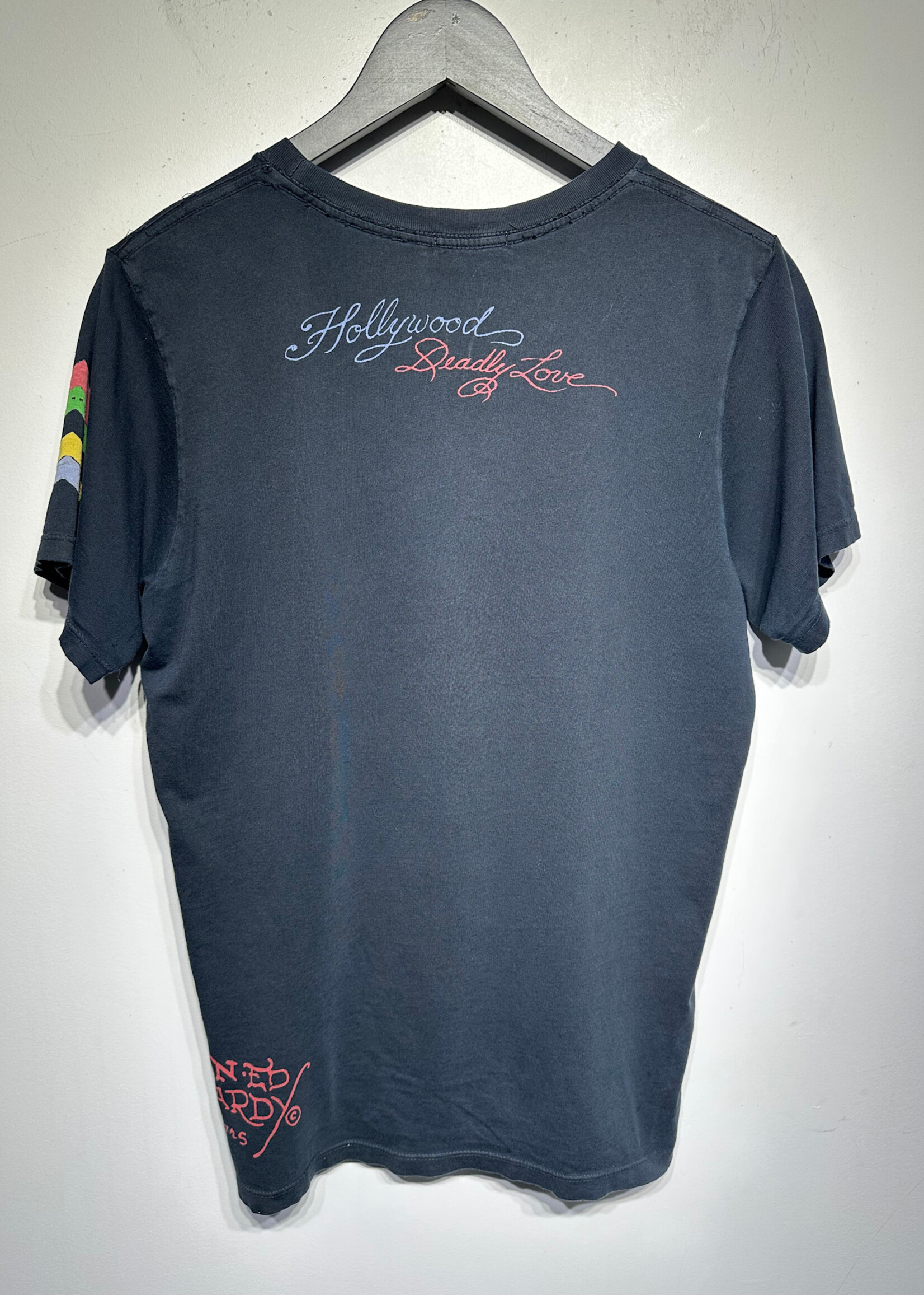 Ed Hardy Black Blue Red Graphic Tee M