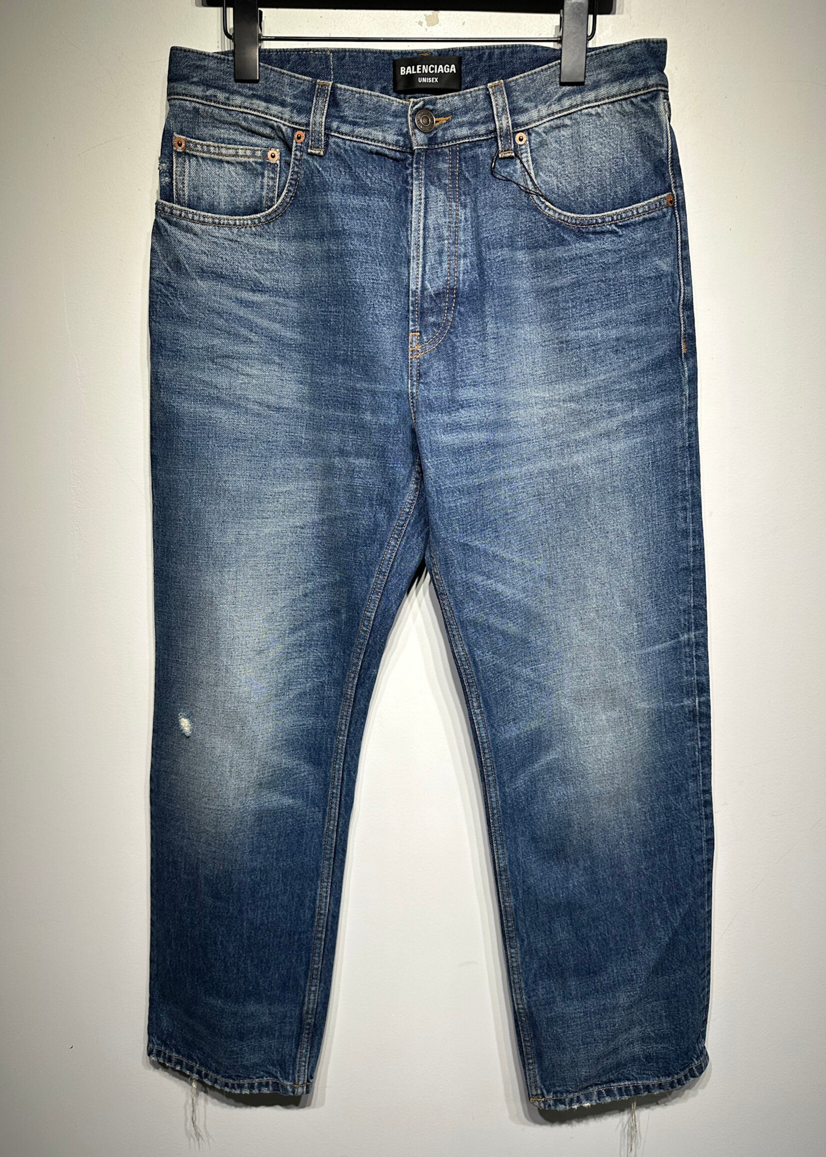 Balenciaga Jeans Medium Wash Two Tone Denim 33