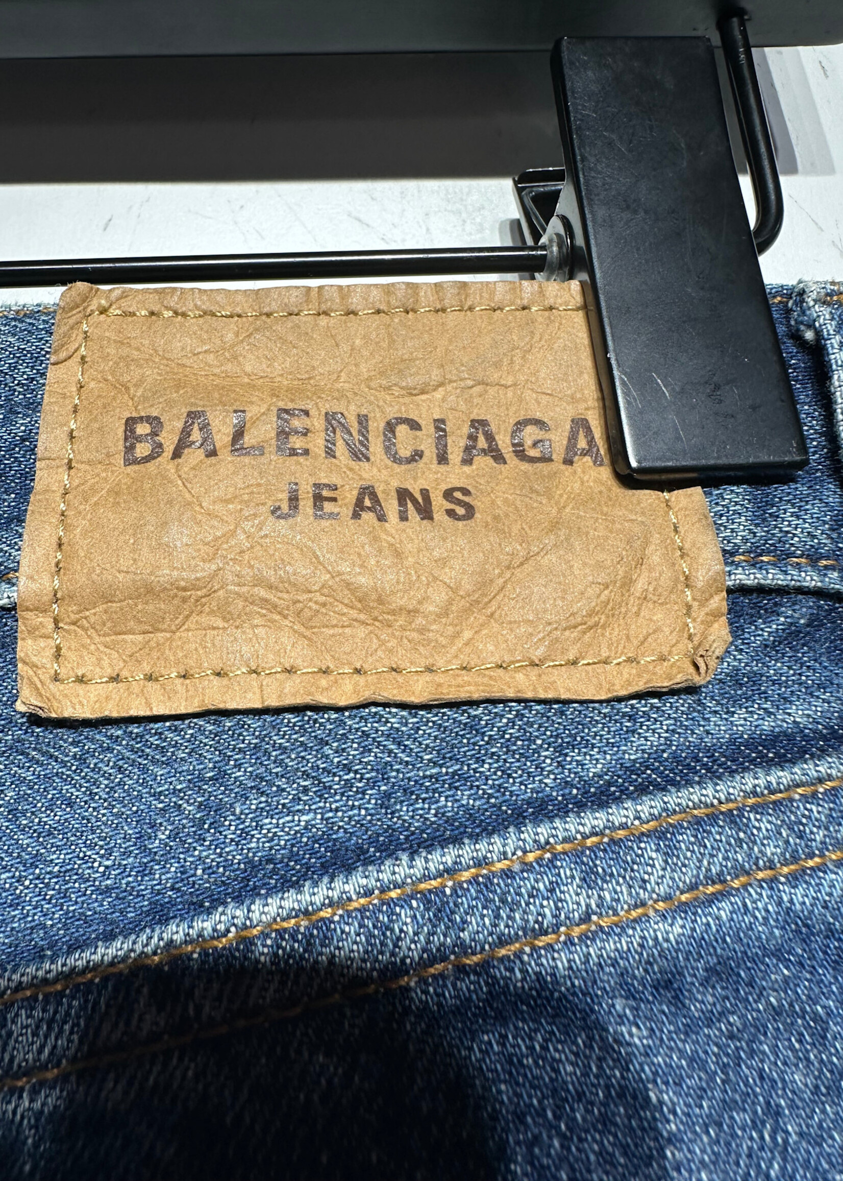 Balenciaga Jeans Medium Wash Two Tone Denim 33