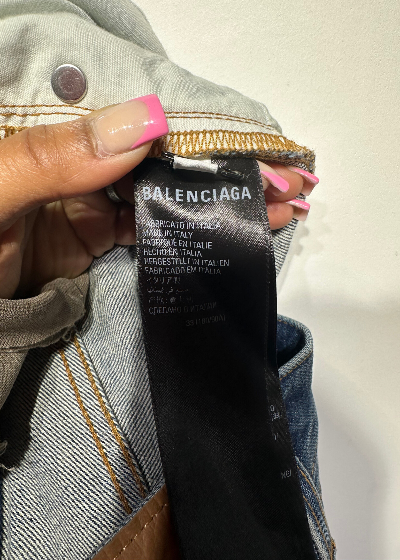 Balenciaga Jeans Medium Wash Two Tone Denim 33