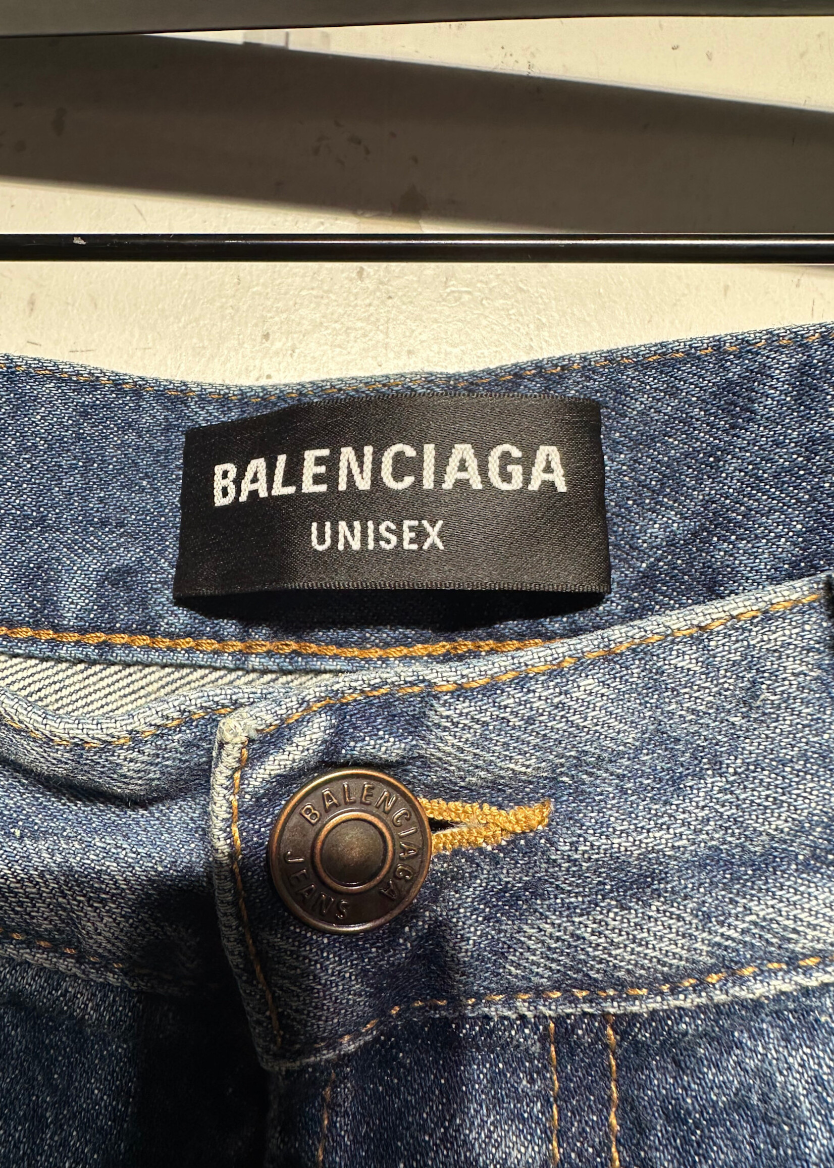 Balenciaga Jeans Medium Wash Two Tone Denim 33