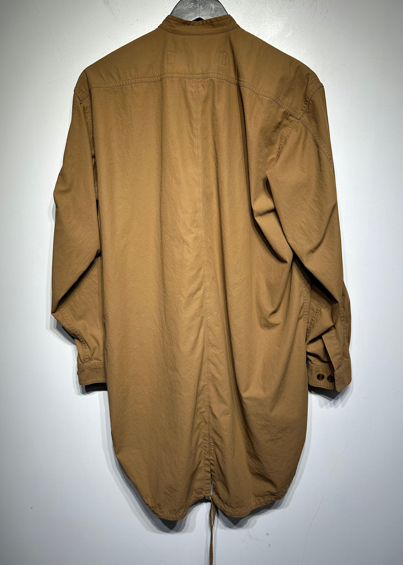 Helmut Lang Tan Camel 1/4 Button Dress XS AS IS