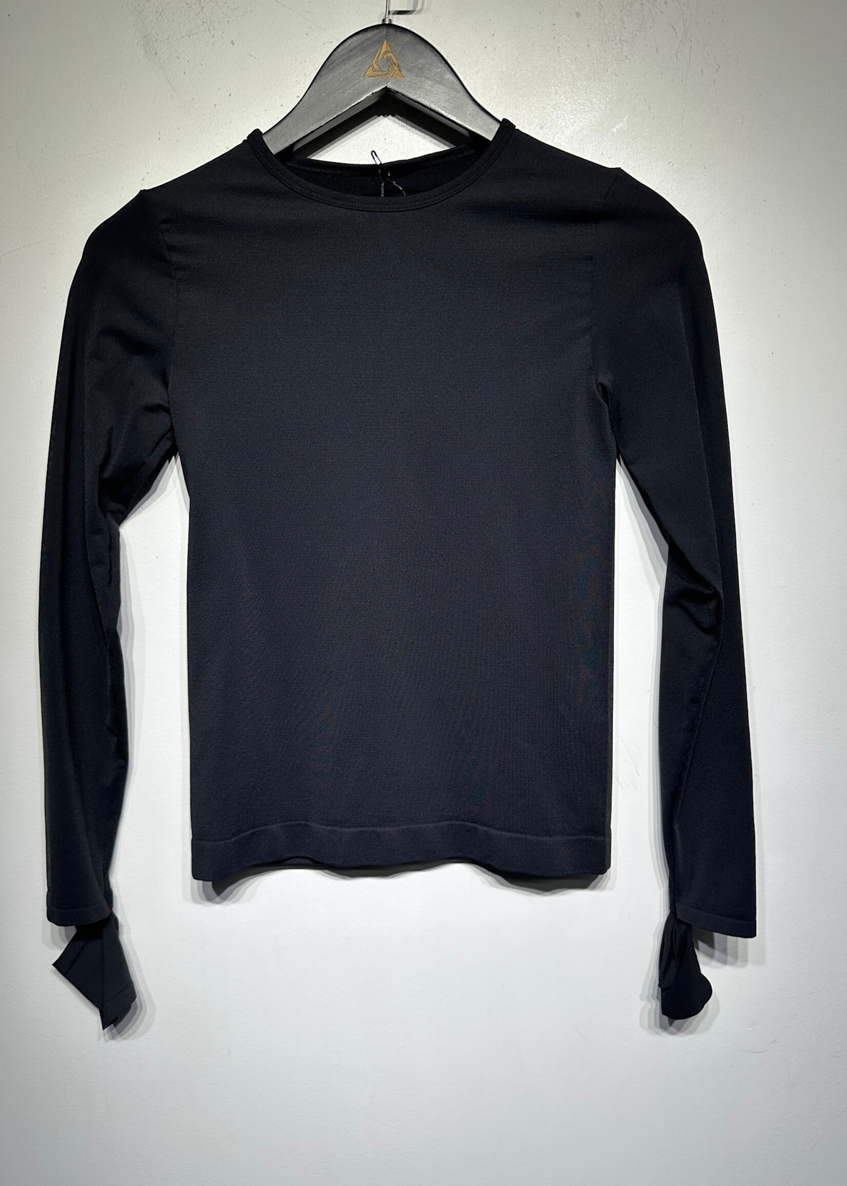 Helmut Lang Black Cut Cuff LS S