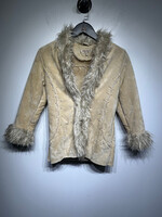 Manners Club Tan Faux Suede Penny Lane Coat As Is XS