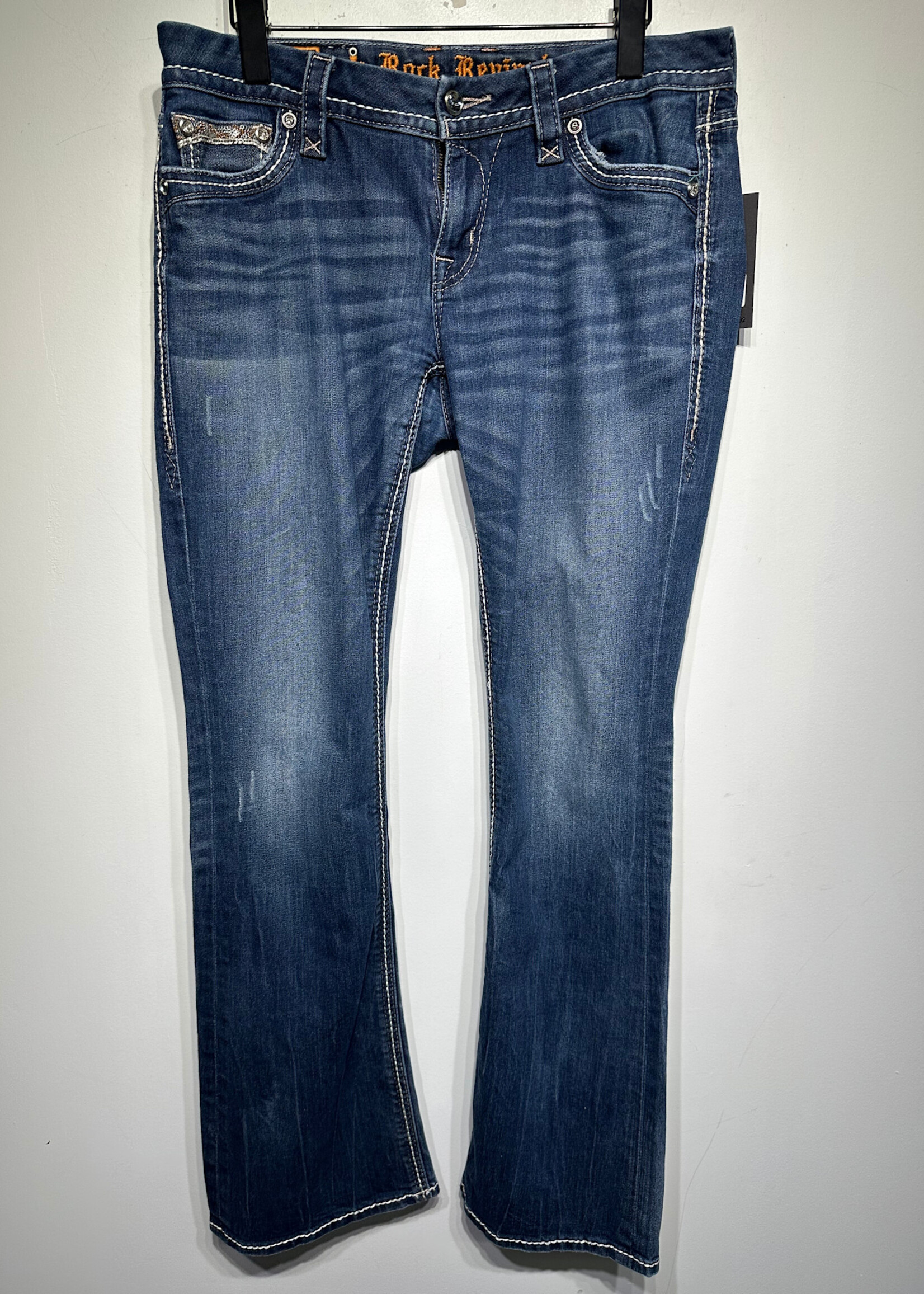 ROCK REVIVAL MIDWASH FLARED JEANS 29
