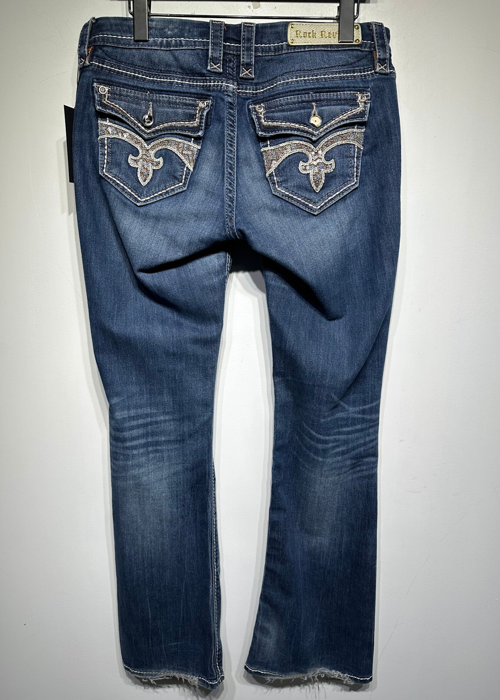 ROCK REVIVAL MIDWASH FLARED JEANS 29