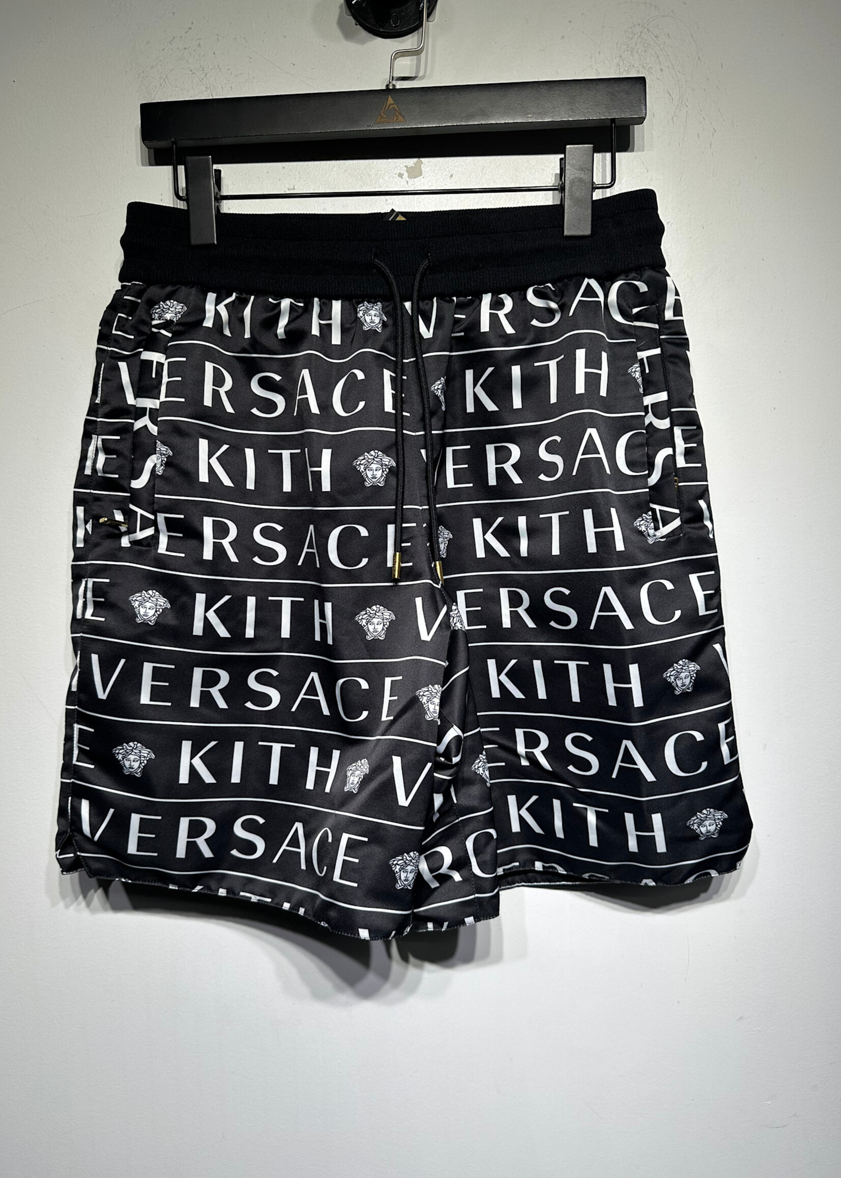 Kith x Versace Black White Logo Shorts 29-31