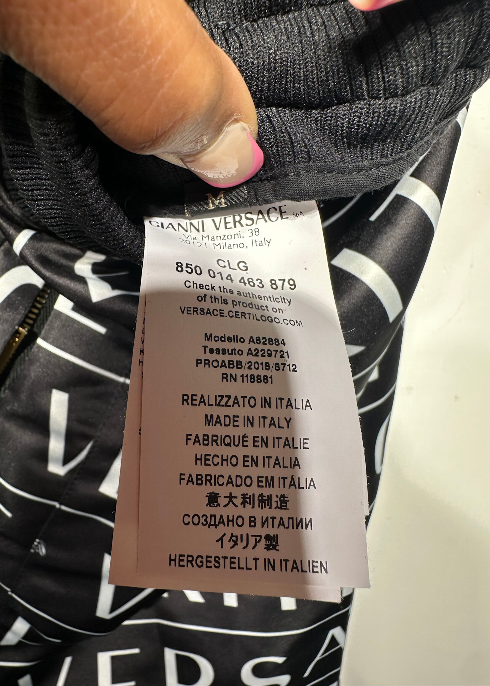 Kith x Versace Black White Logo Shorts 29-31