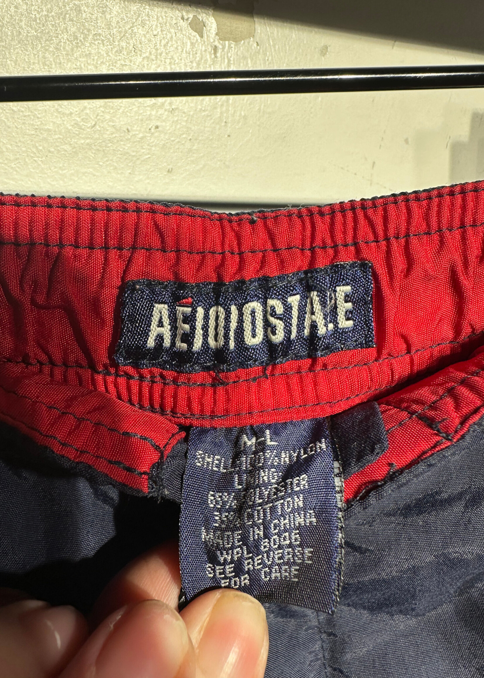 Aeropostale Navy Blue Nylon Pants Masc 34