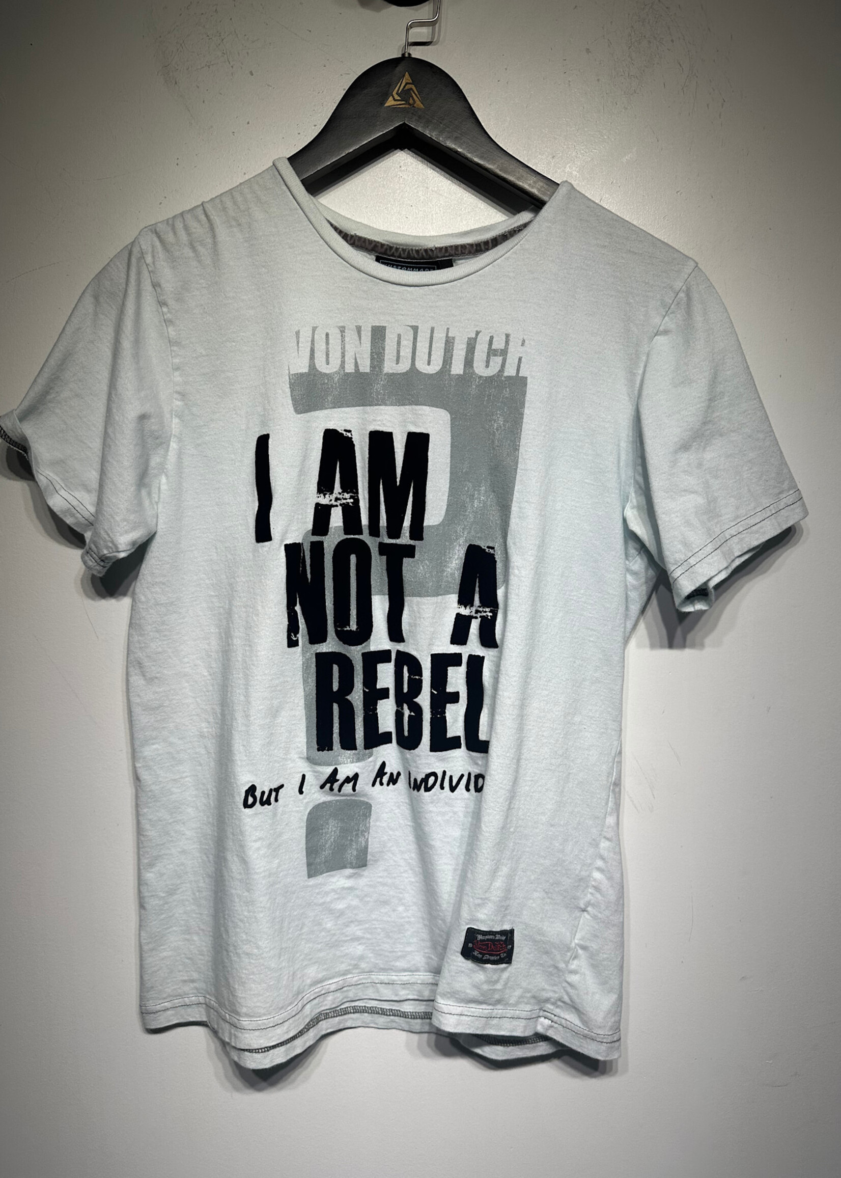 Von Dutch Not Rebel White Tee M