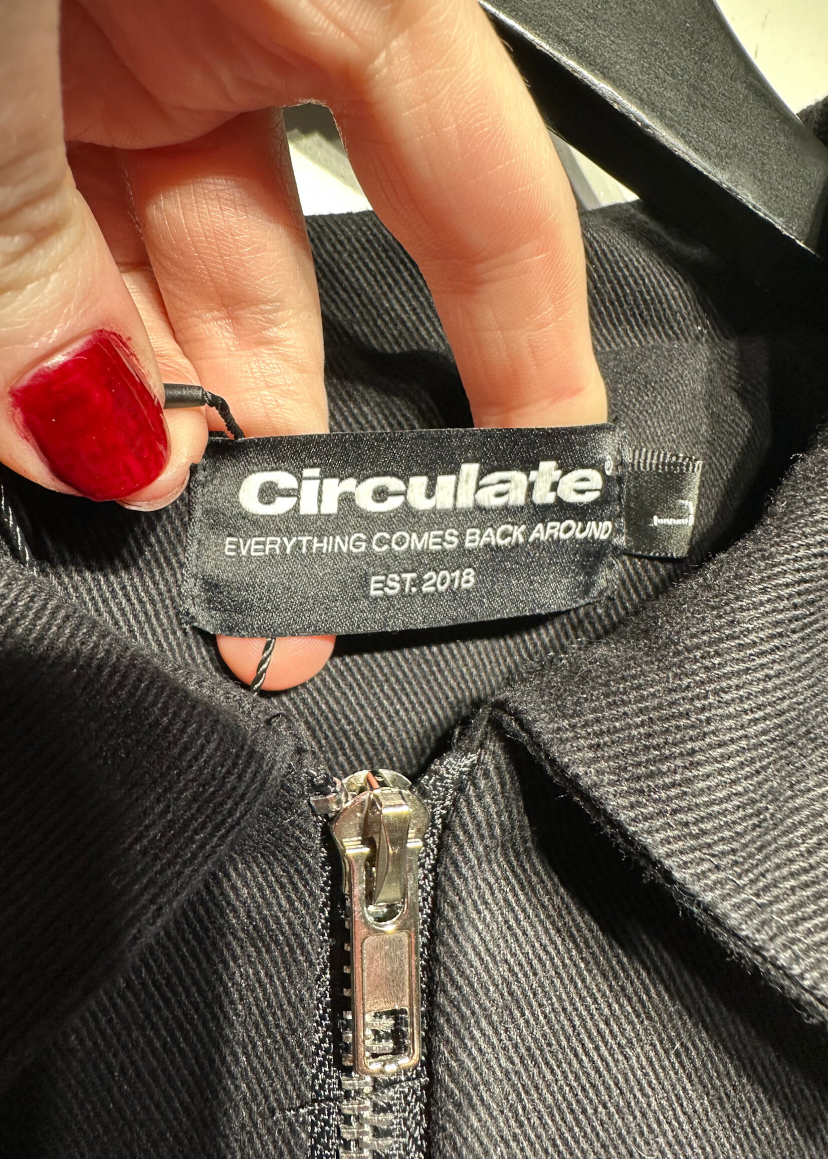 Circulate Black Cargo Pocket Crop Jacket L