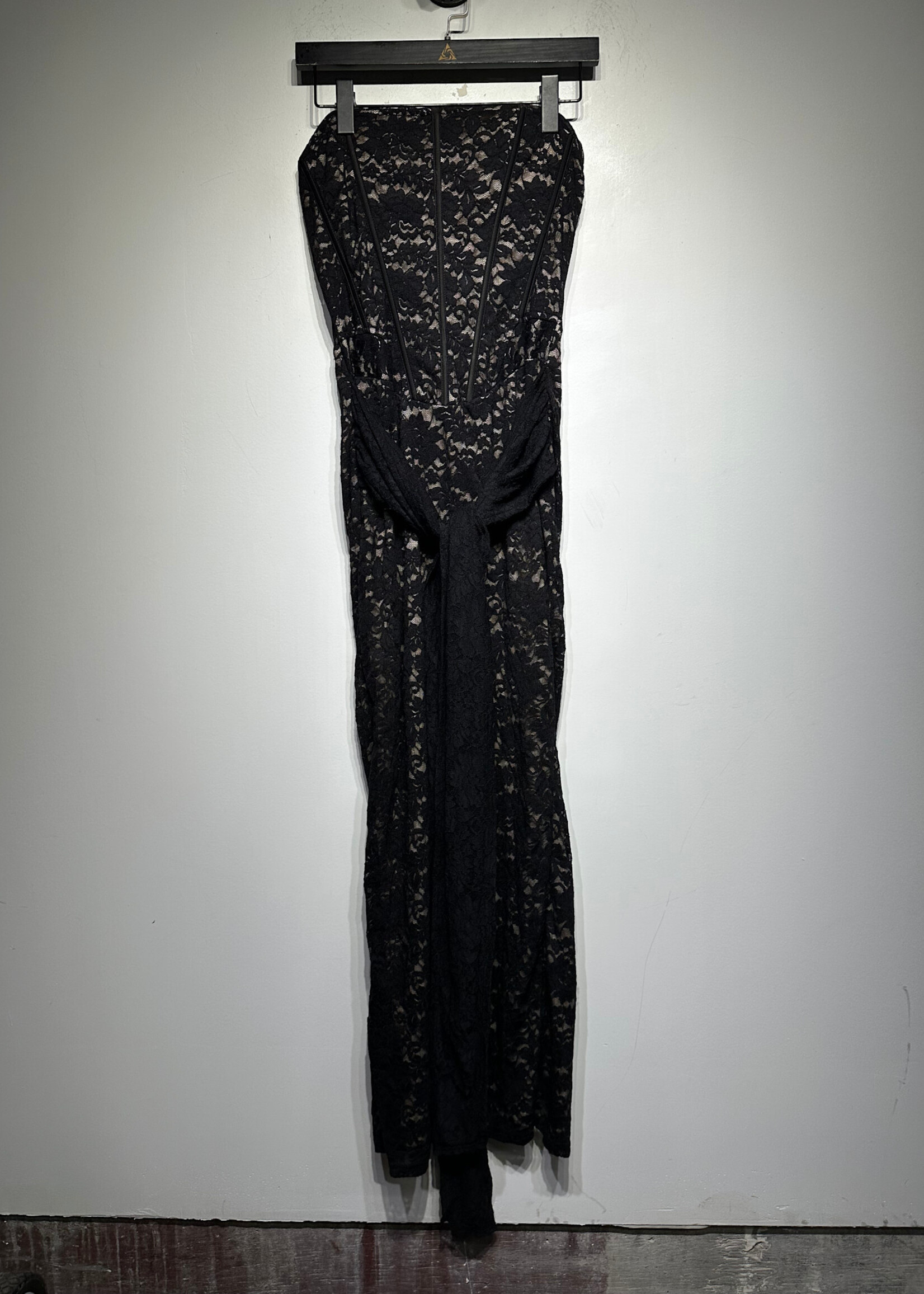 WFSS Black Lace Tie Dress L