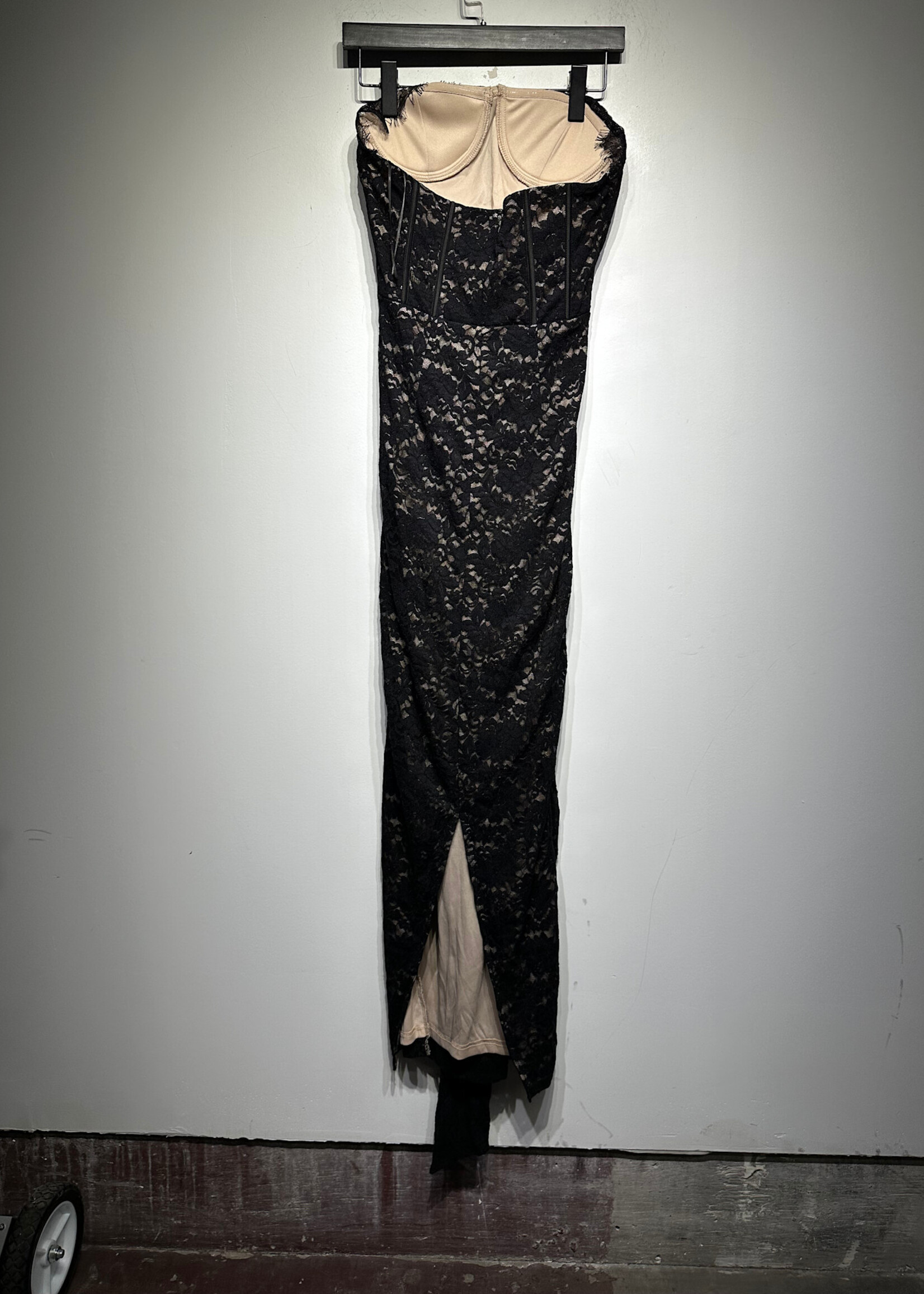 WFSS Black Lace Tie Dress L