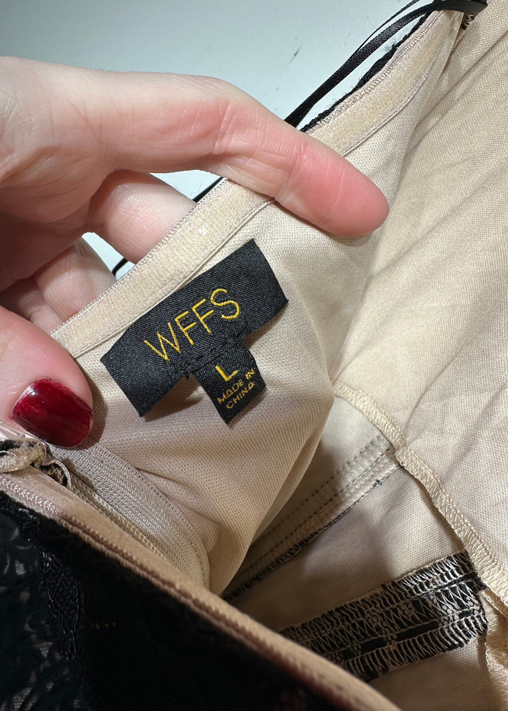 WFSS Black Lace Tie Dress L