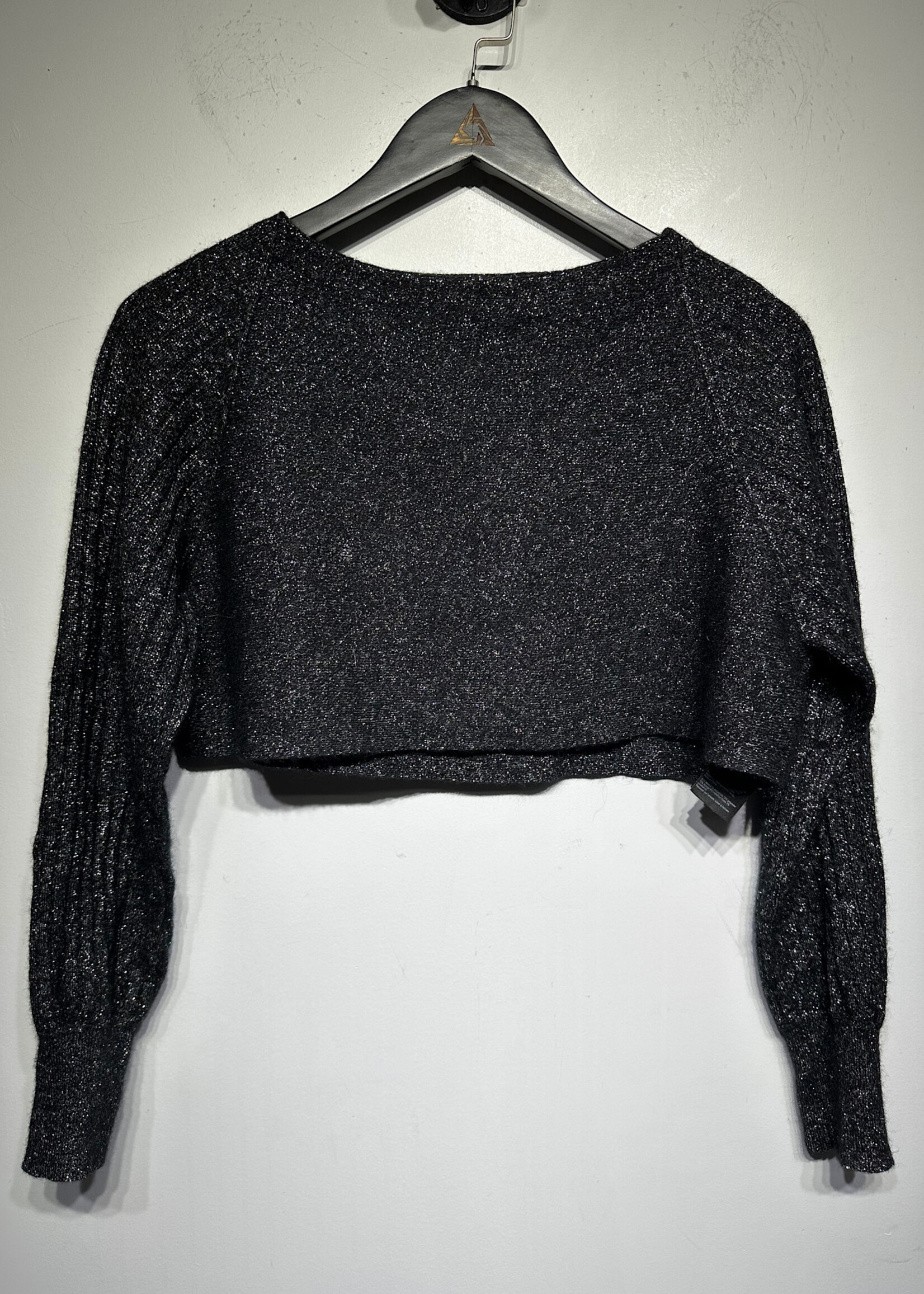 Allsaints Black Glitter Dress And Sweater Set XS