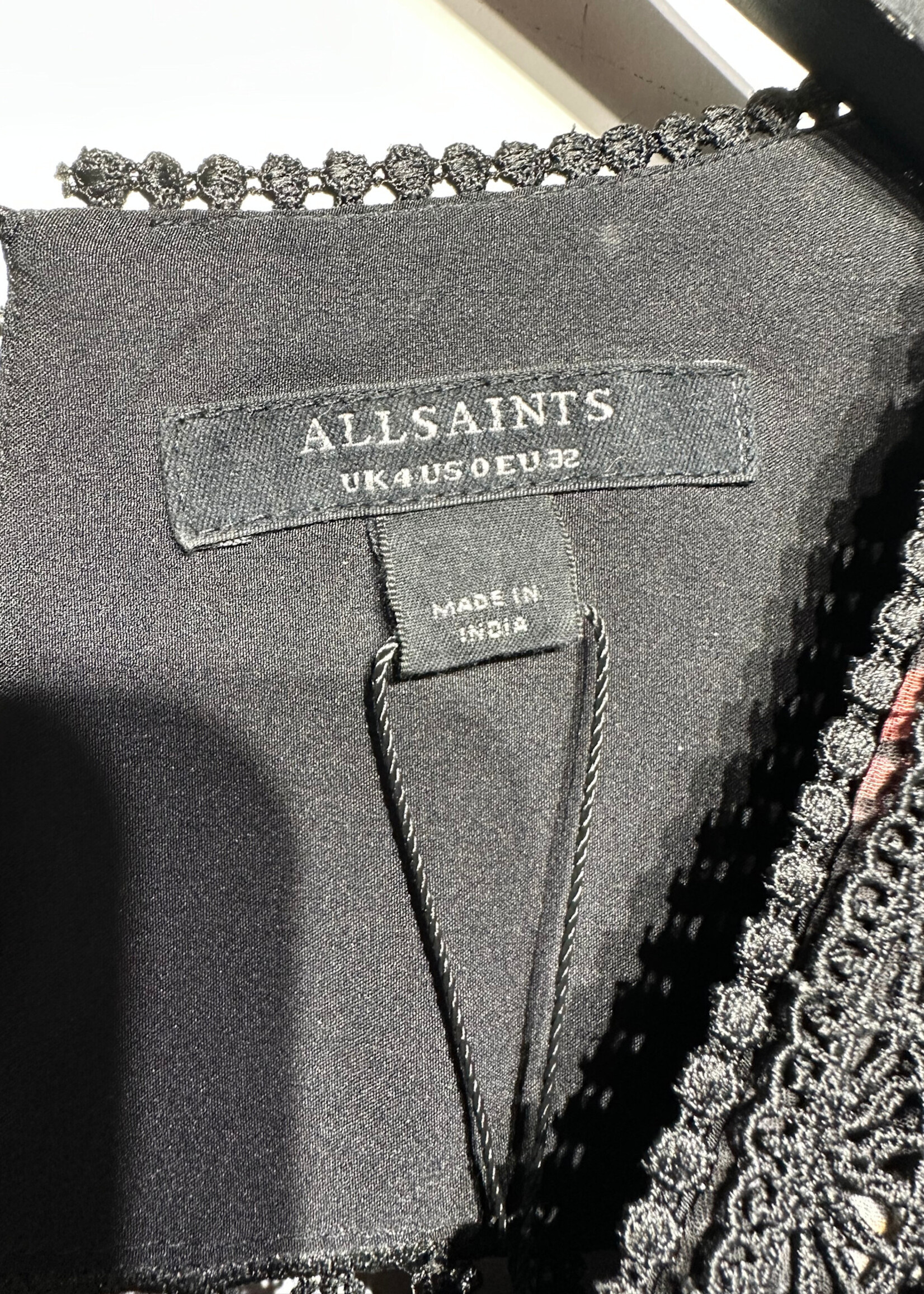 Allsaints Floral Ruffle LS Dress S