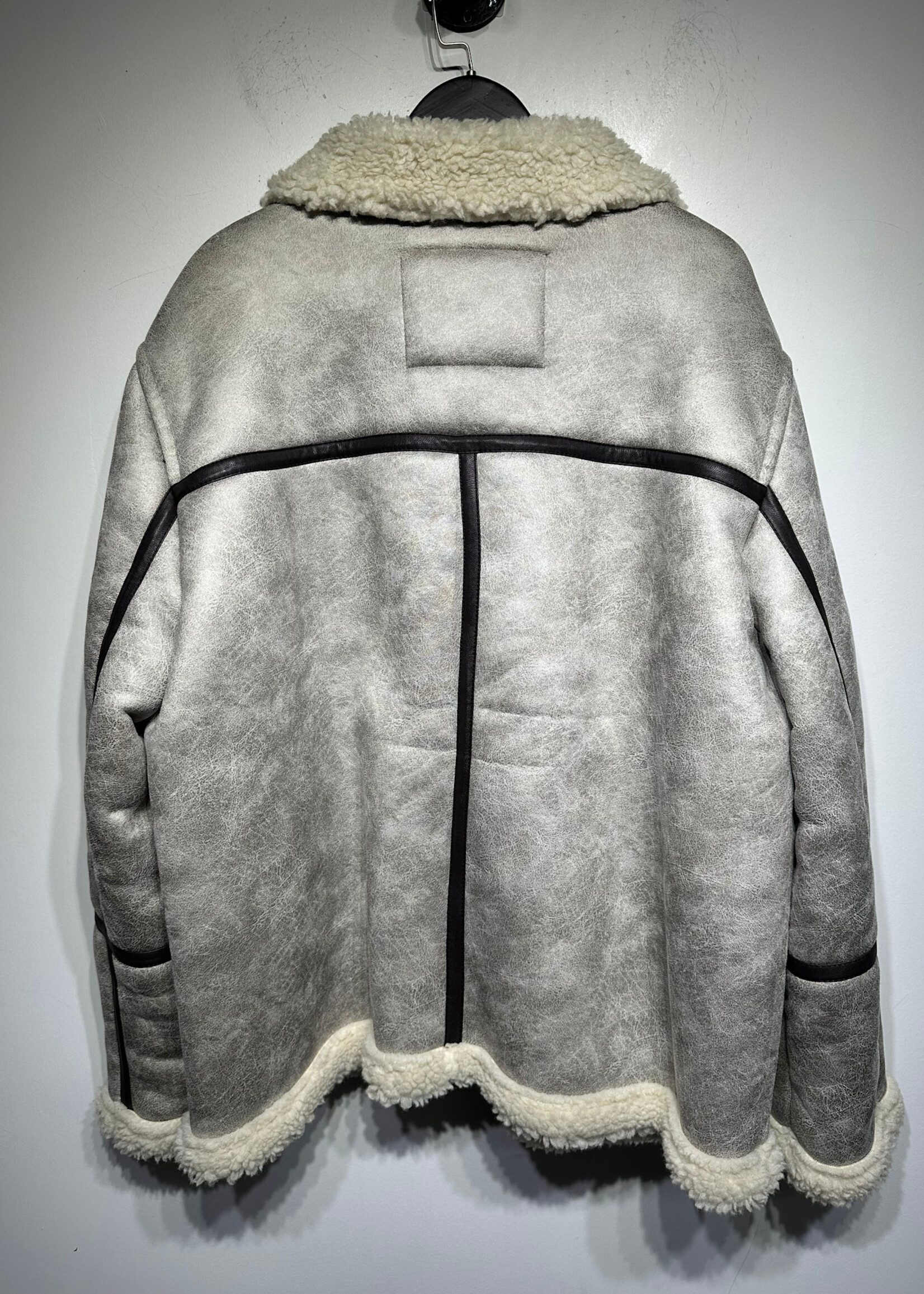 Tommy Grey Shearling Bomber Masc XXL