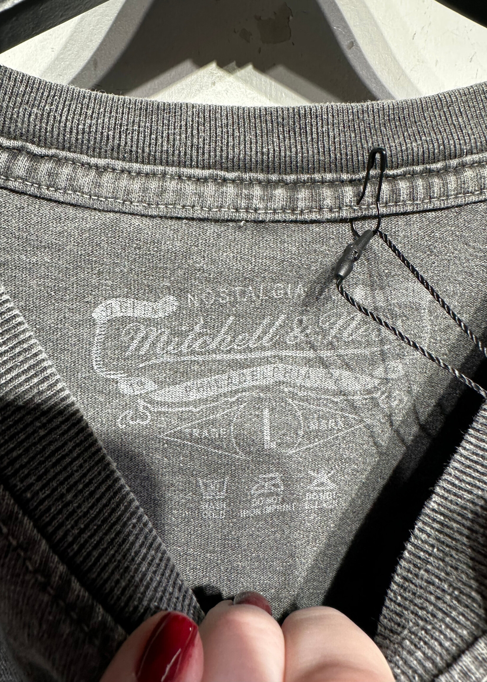 Mitchell Ness Mclaren Washed Grey Tee L