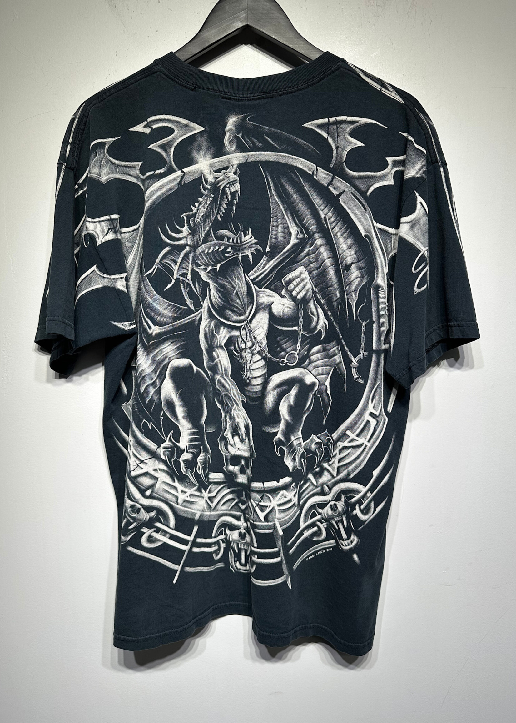01 Liquid Blue AOP Dragon Tee XL