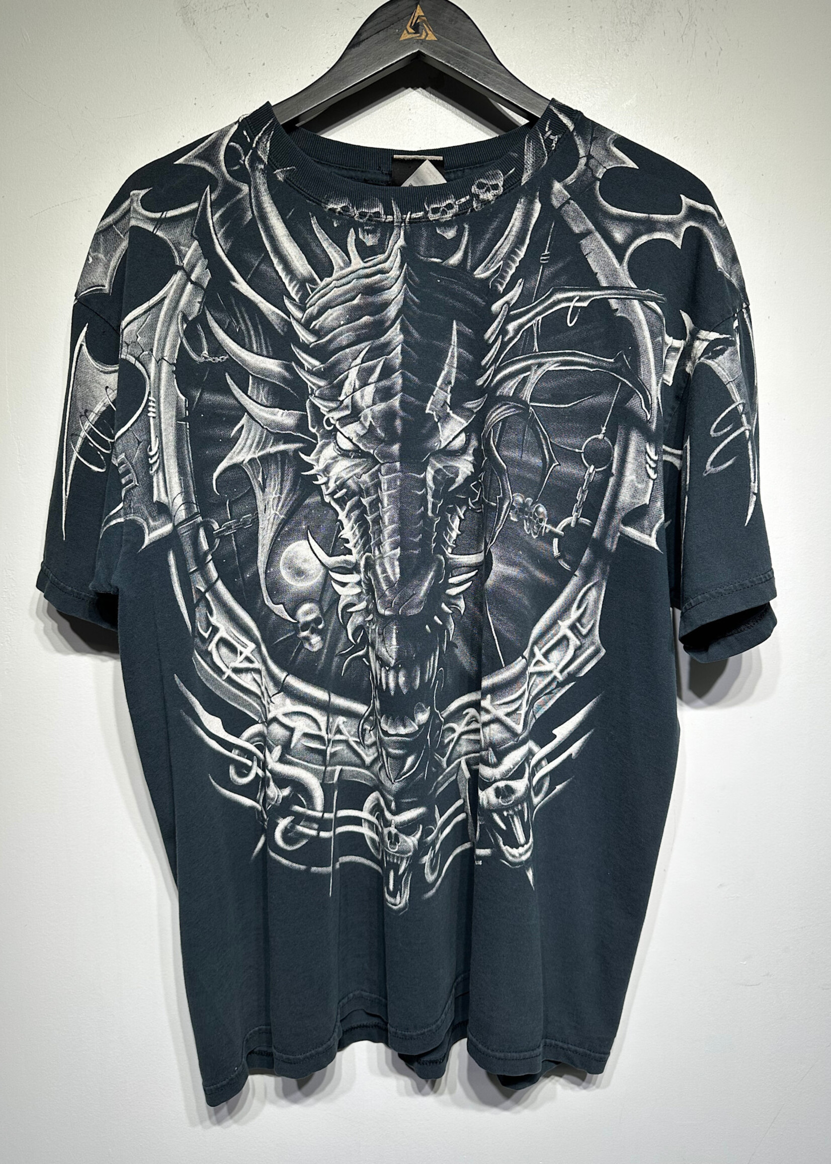 01 Liquid Blue AOP Dragon Tee XL