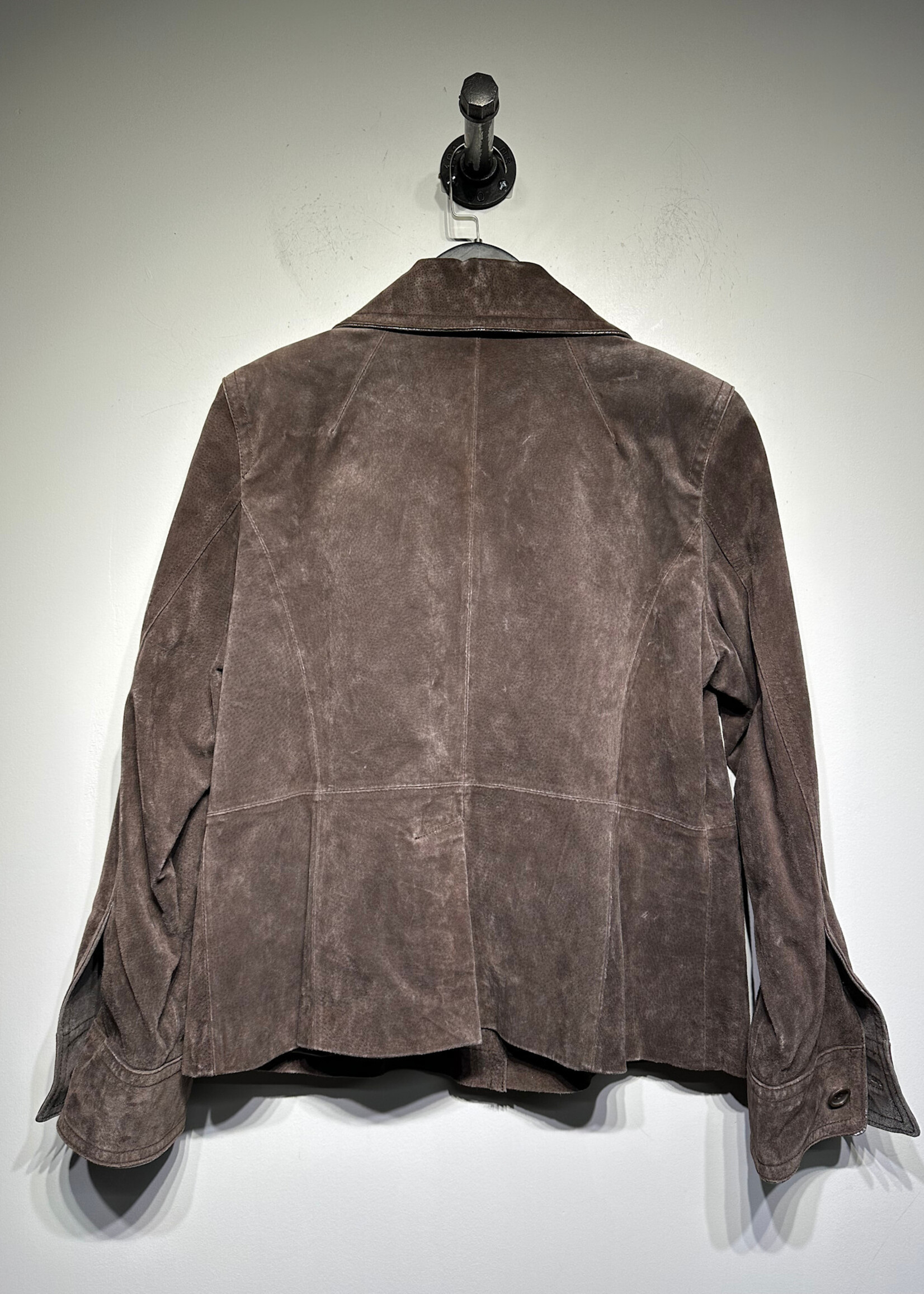 TERRY LEWIS BROWN LEATHER BLAZER FEM L