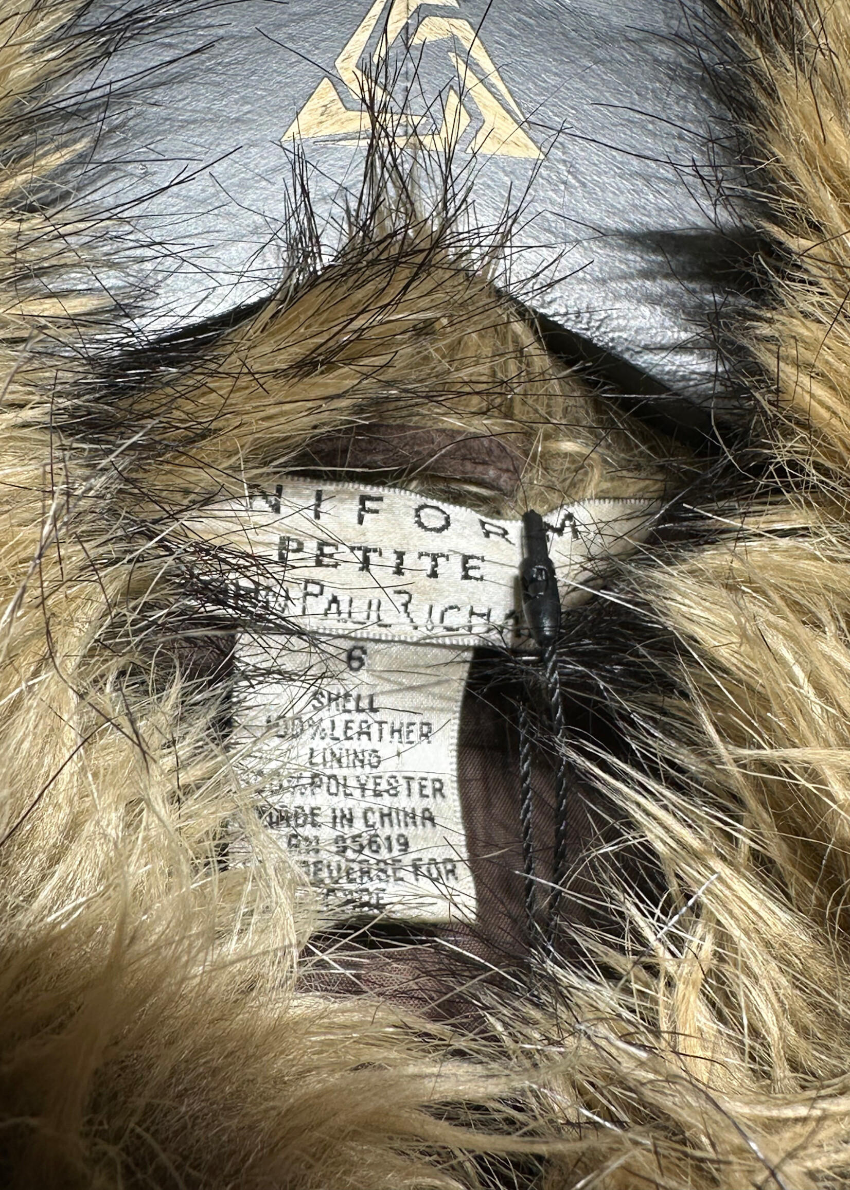 John Paul Richard Brown Suede Faux Fur Coat Fem S