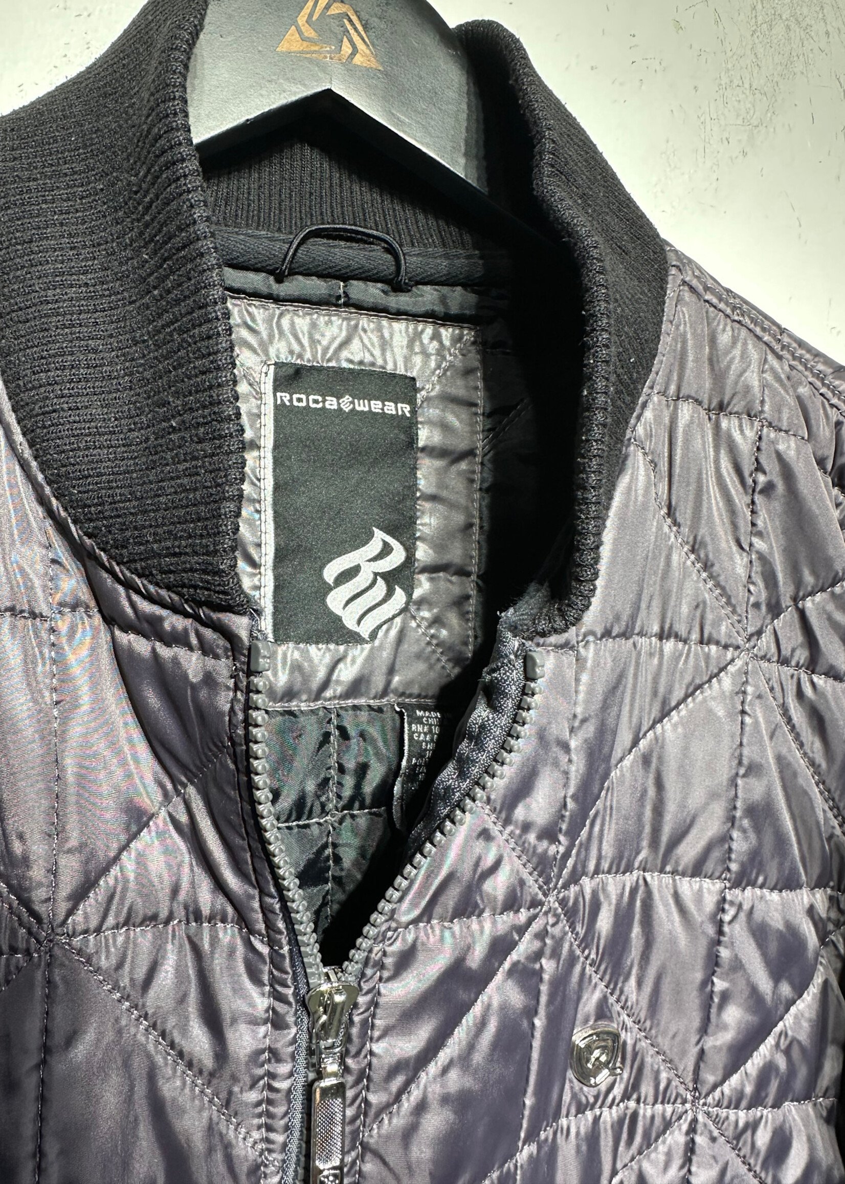 Rocawear Grey Quilted Puffer Jacket XXL