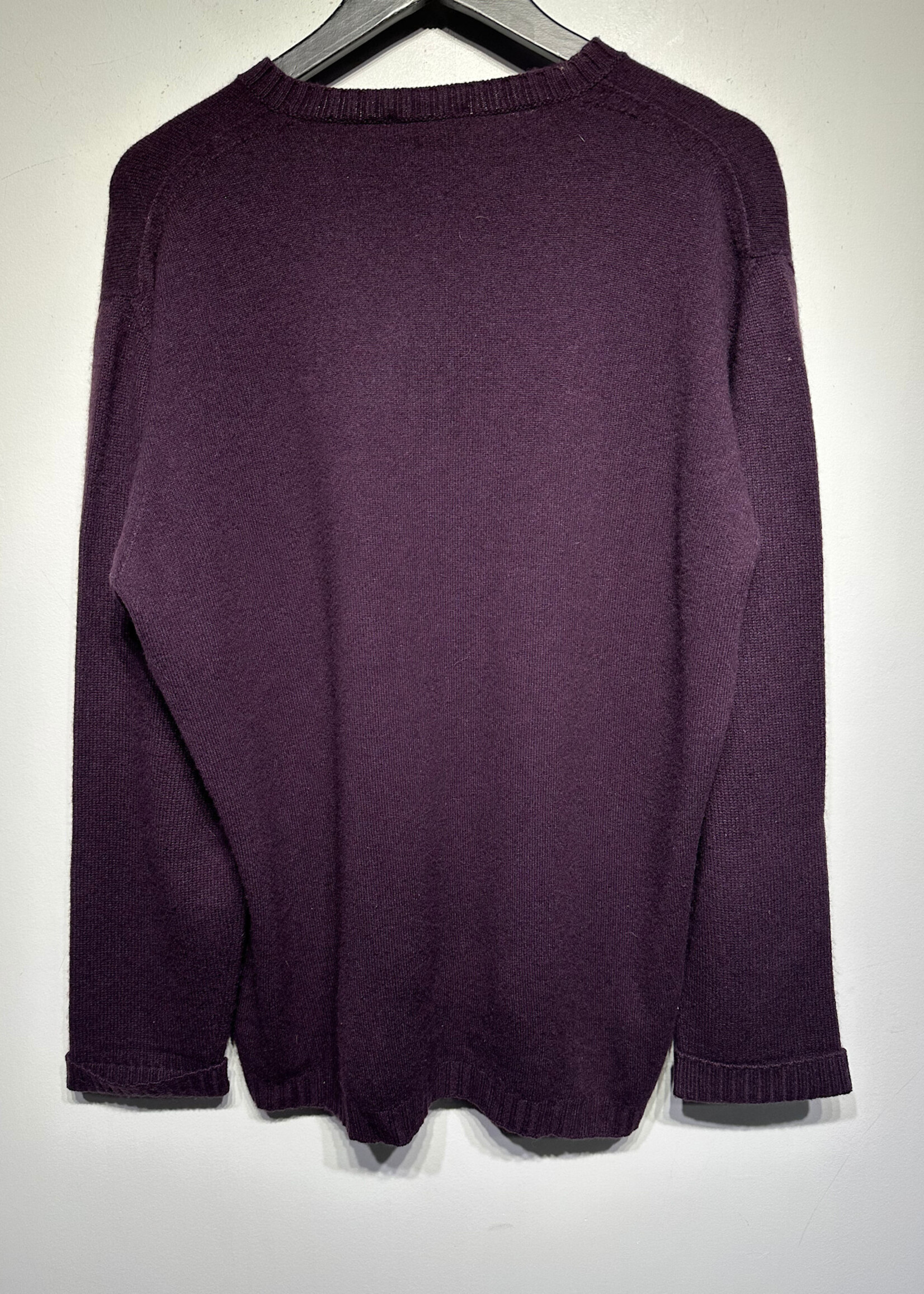 Zegna Maroon Wool Cashmere Sweater XL