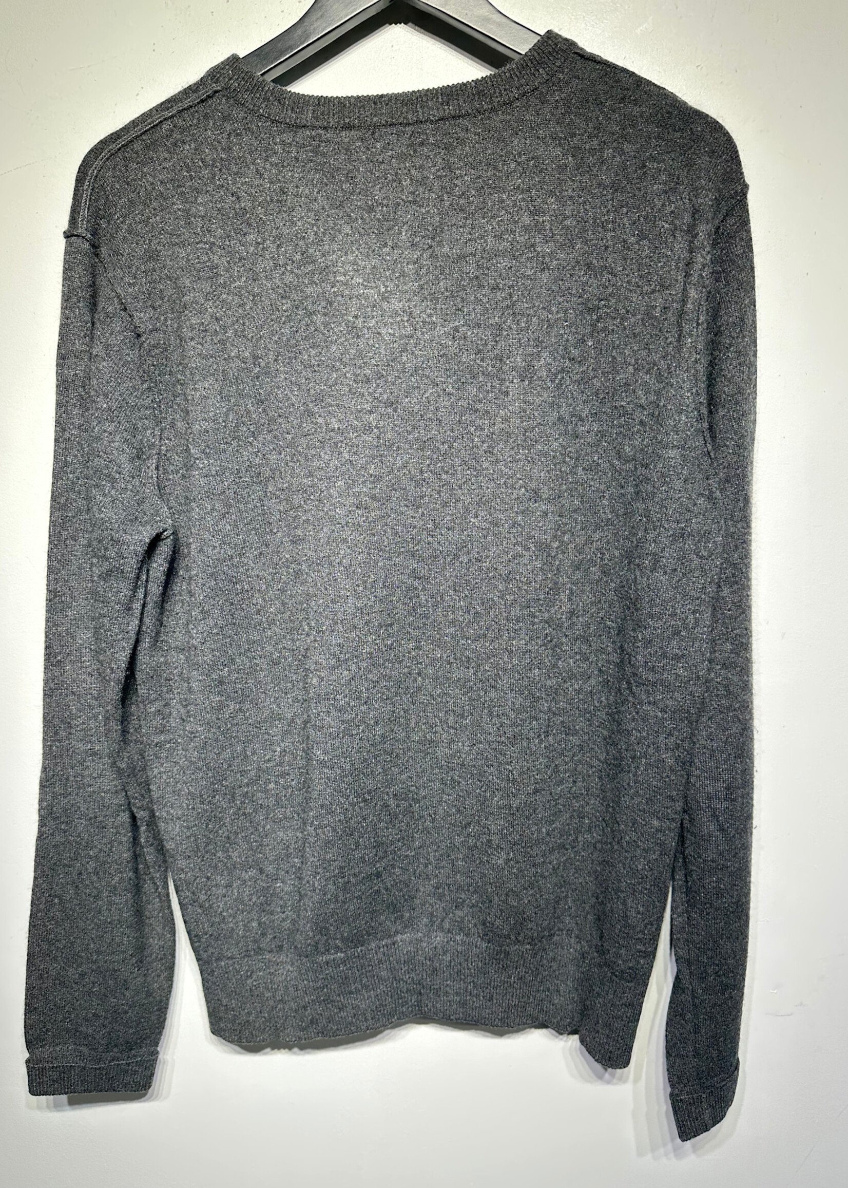 Vince Dark Grey Cashmere V Neck Sweater L