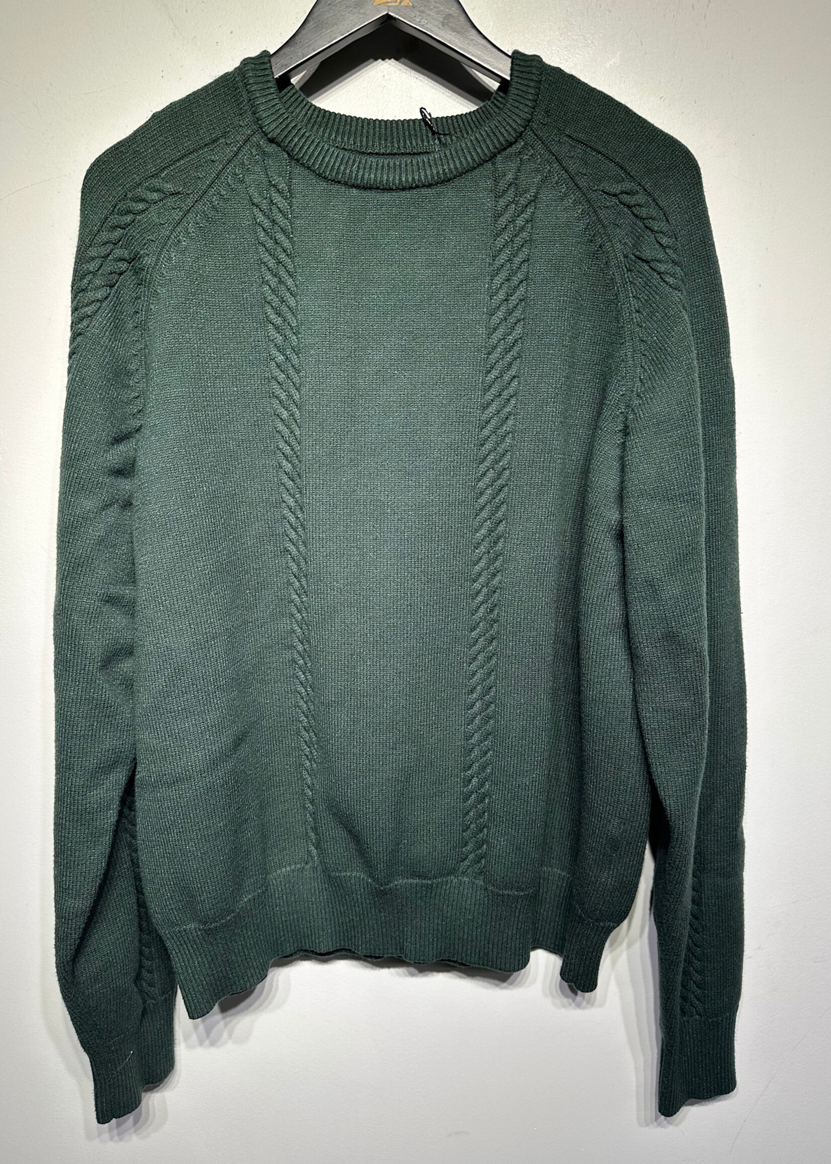 Richie Le Heavy Green Cableknit Sweater M