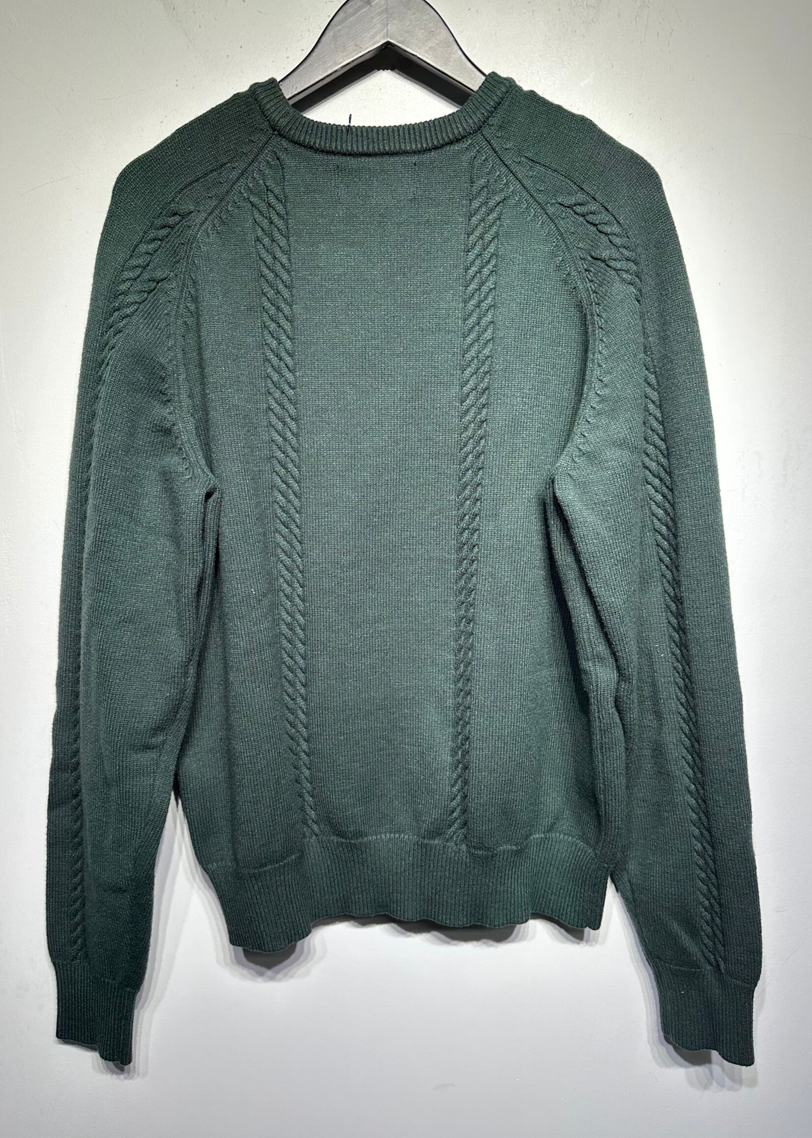 Richie Le Heavy Green Cableknit Sweater M