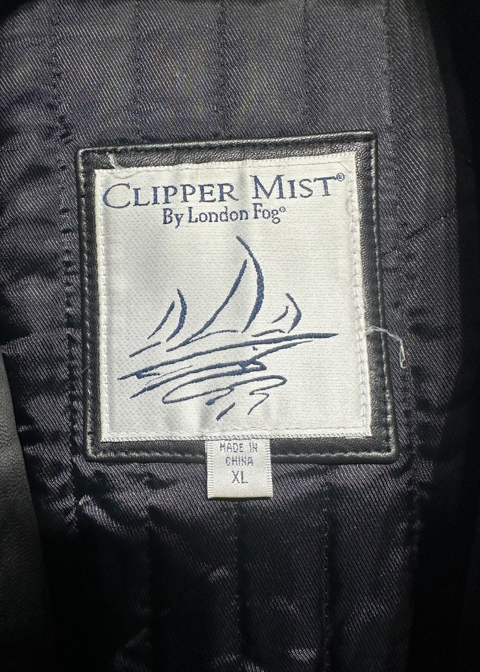 CLIPPER MIST BLACK LEATHER JACKET XL