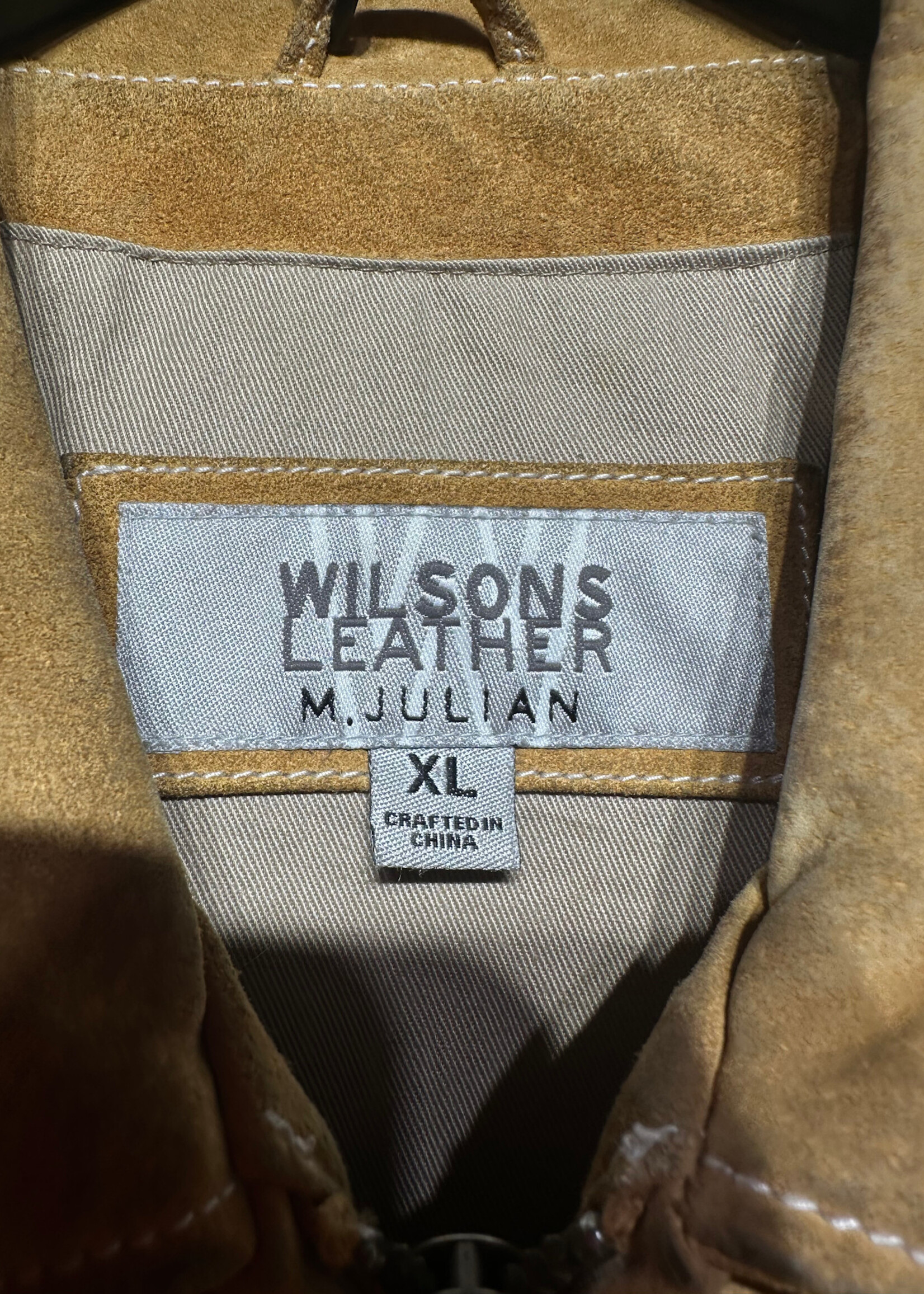 M JULIAN YELLOW LEATHER JACKET AS IS XL