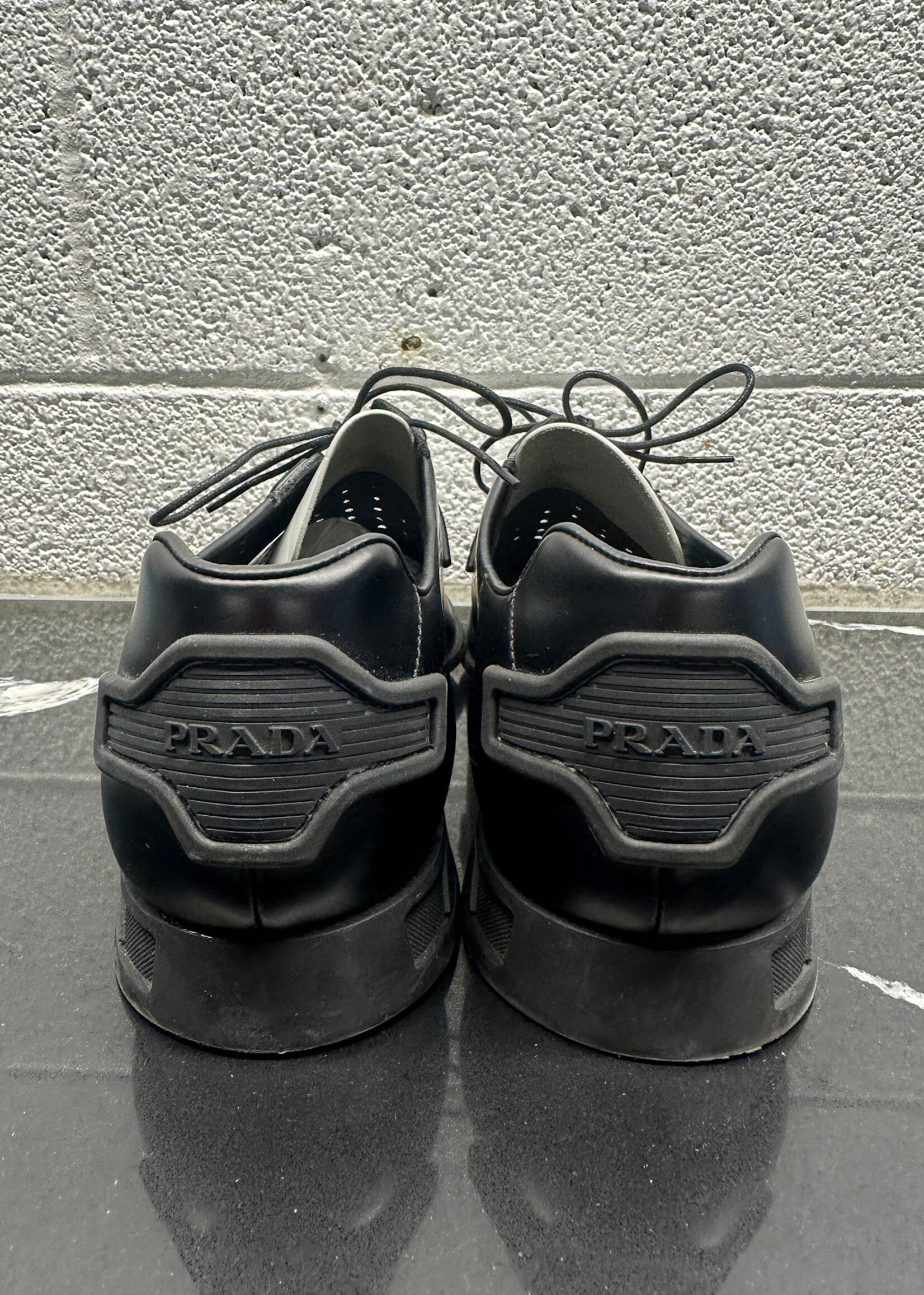 Prada Lasercut White Black Derby Fits 10.5