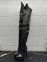 Louboutin Over The Knee Zipper Boots 37/7 AS IS