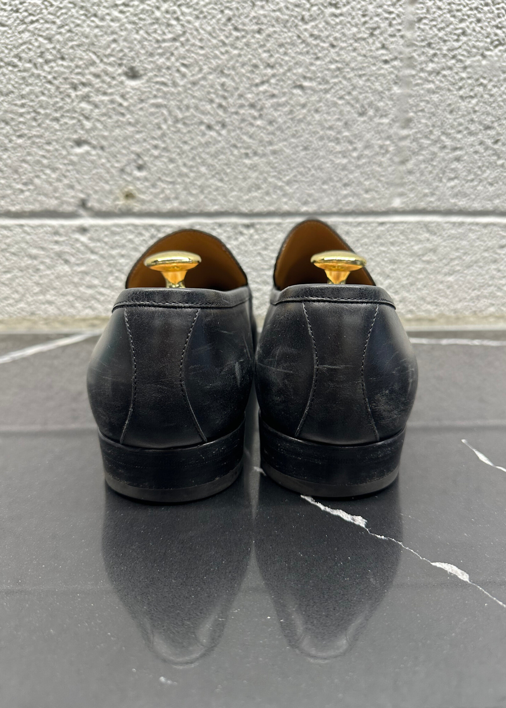 Gucci Black Silver GG Loafers Fits Masc 11