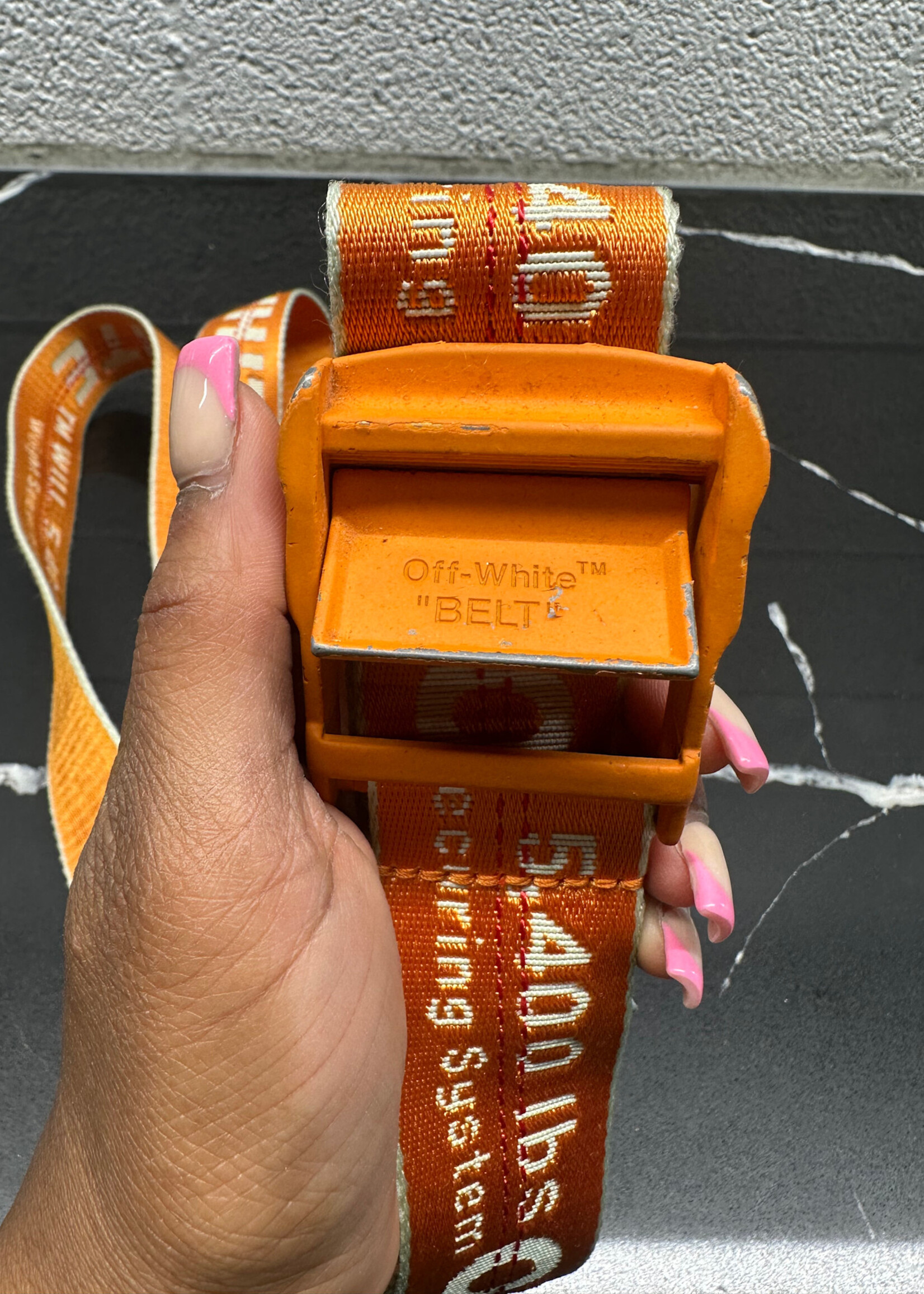 Off-White Orange Industrial Belt