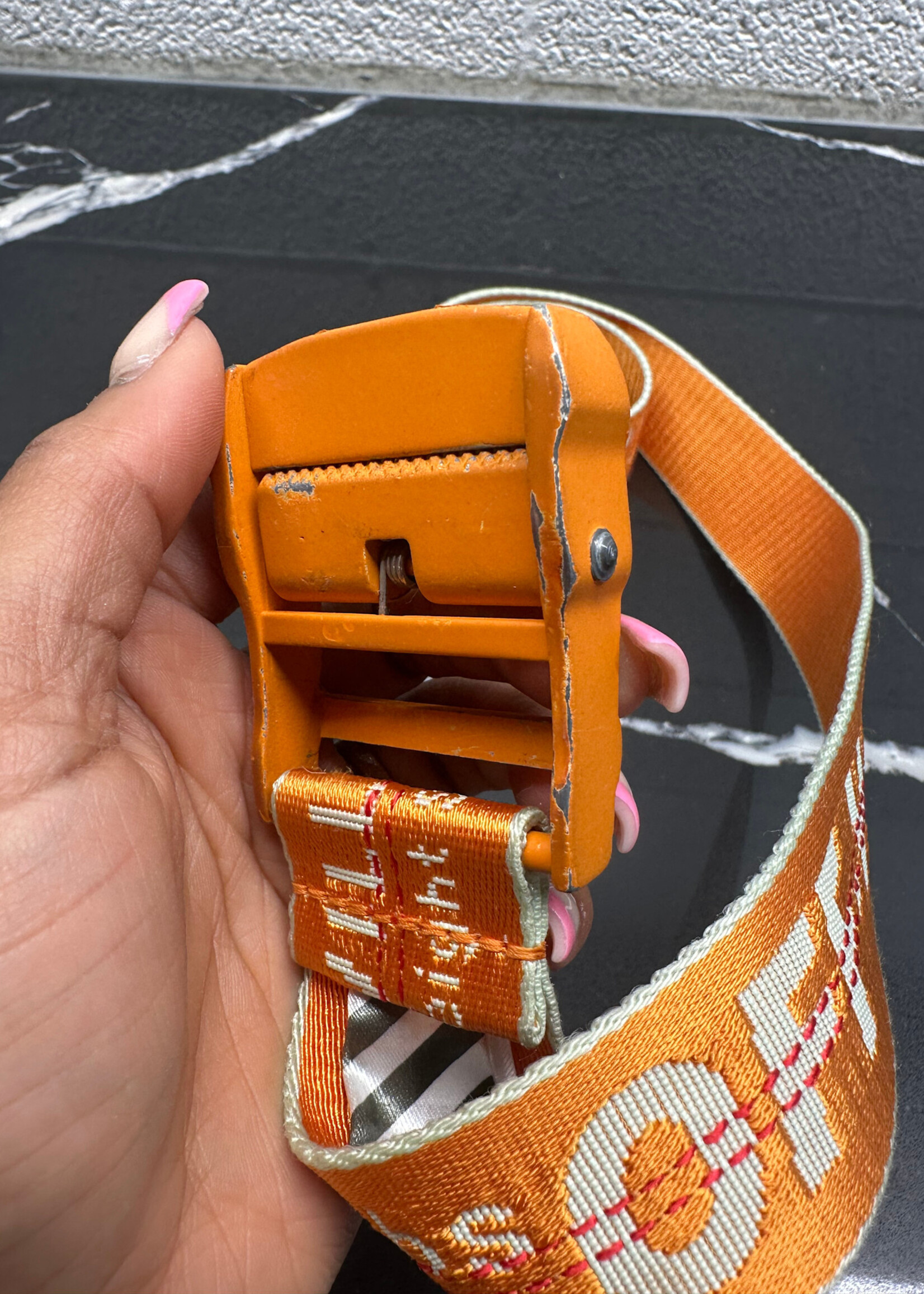 Off-White Orange Industrial Belt