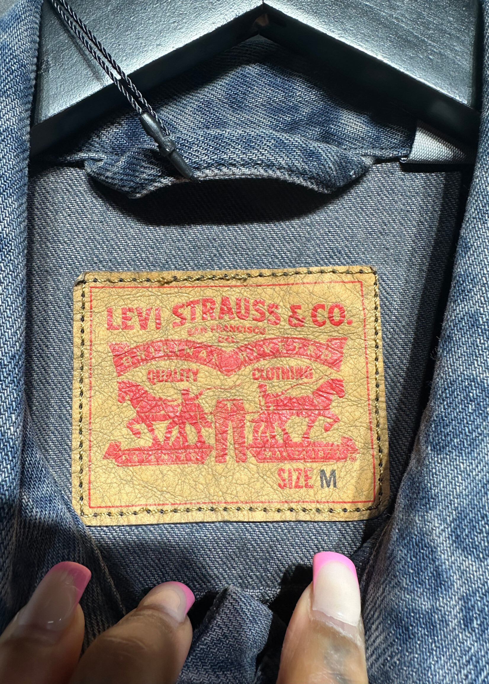 Levi's Dark Cheetah Print Trucker Jacket Masc M