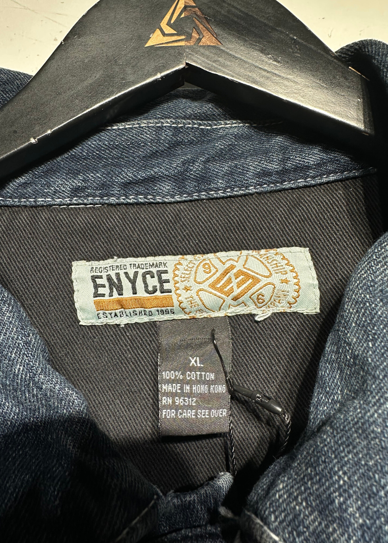 Enyce Dark Wash Multi Pocket Denim Jacket Masc XL