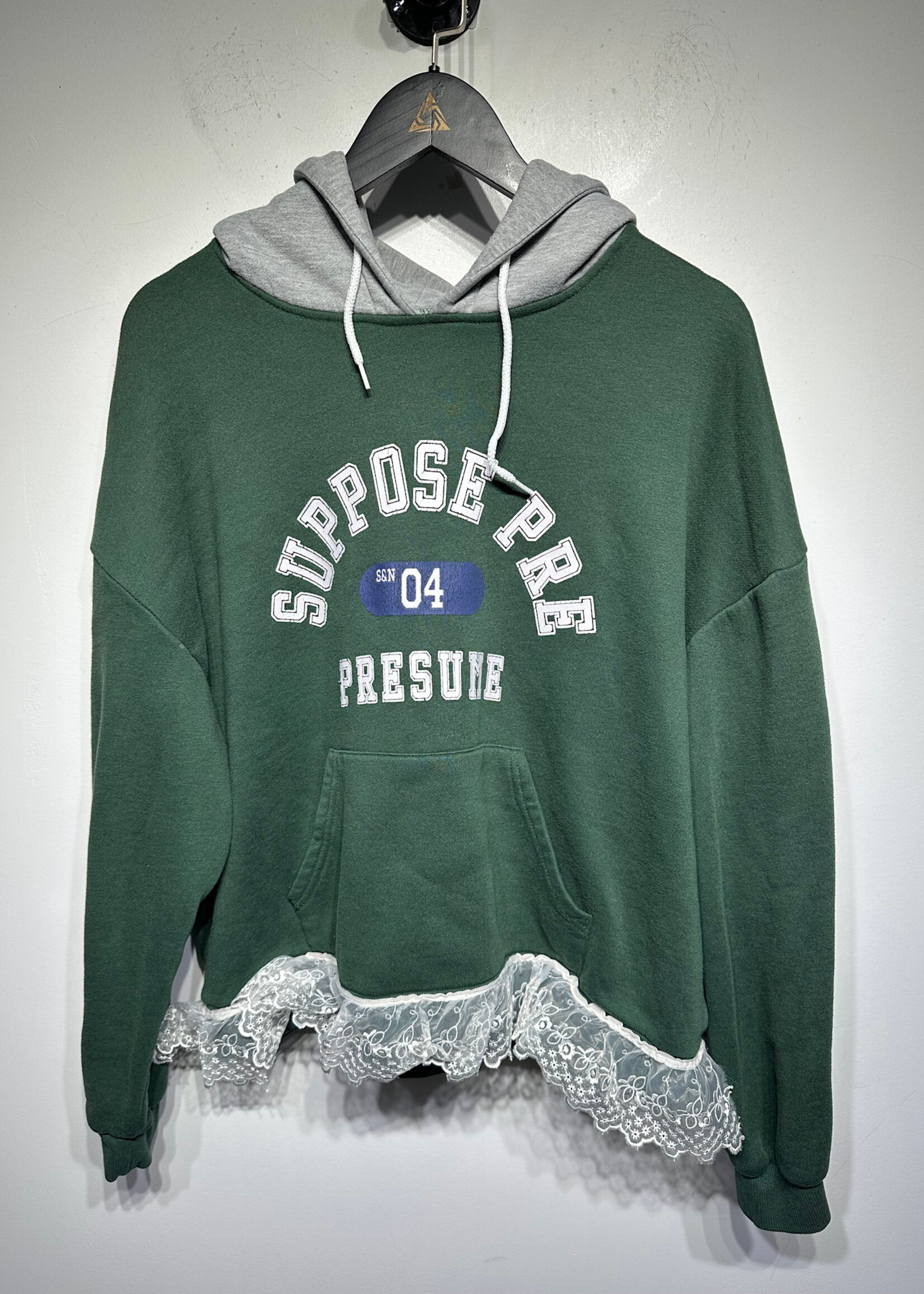 Suppose Rework Lace Trim Hoodie Fem M/L