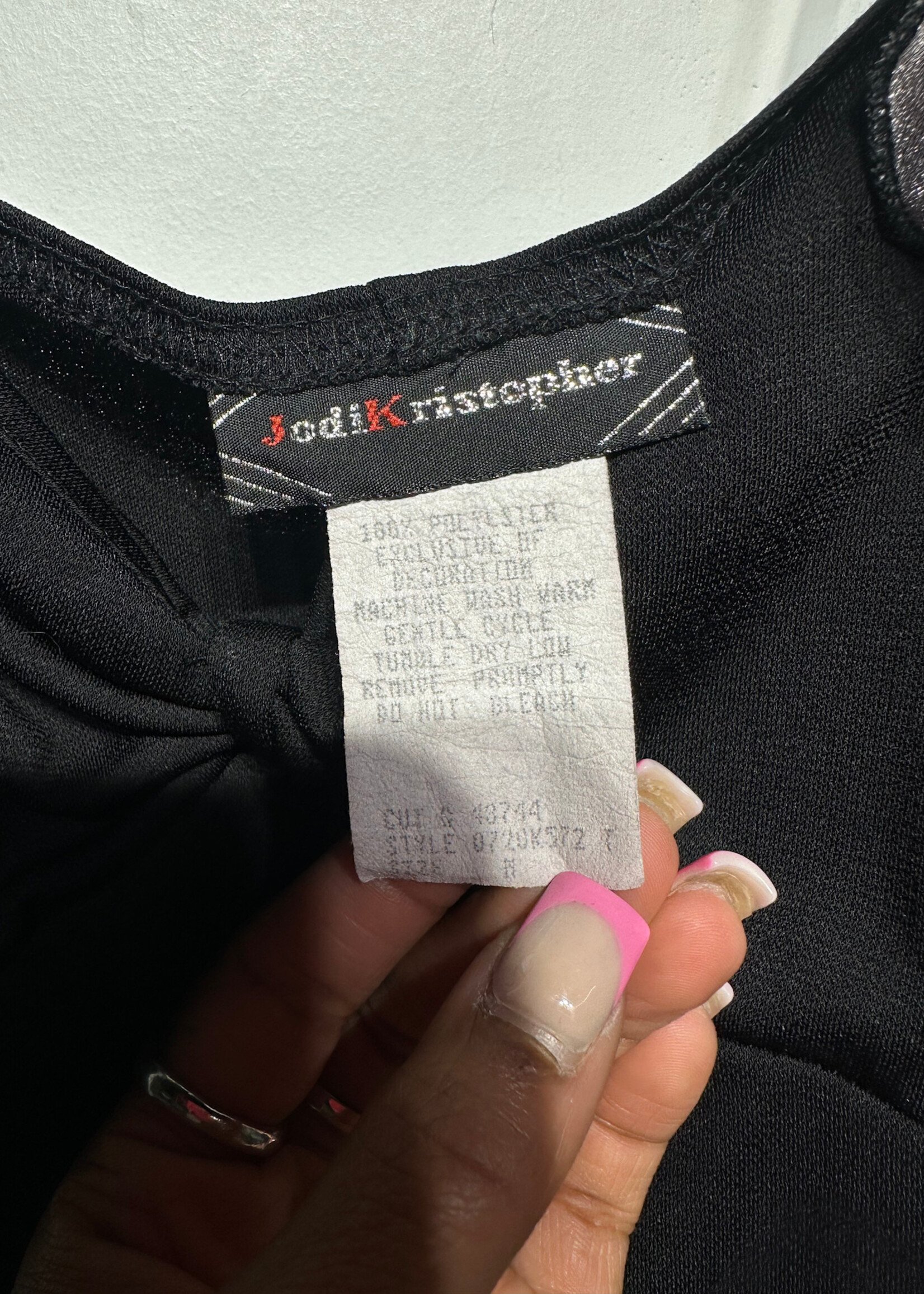 Jodi Kristopher Black Pink Floral Mini Dress M