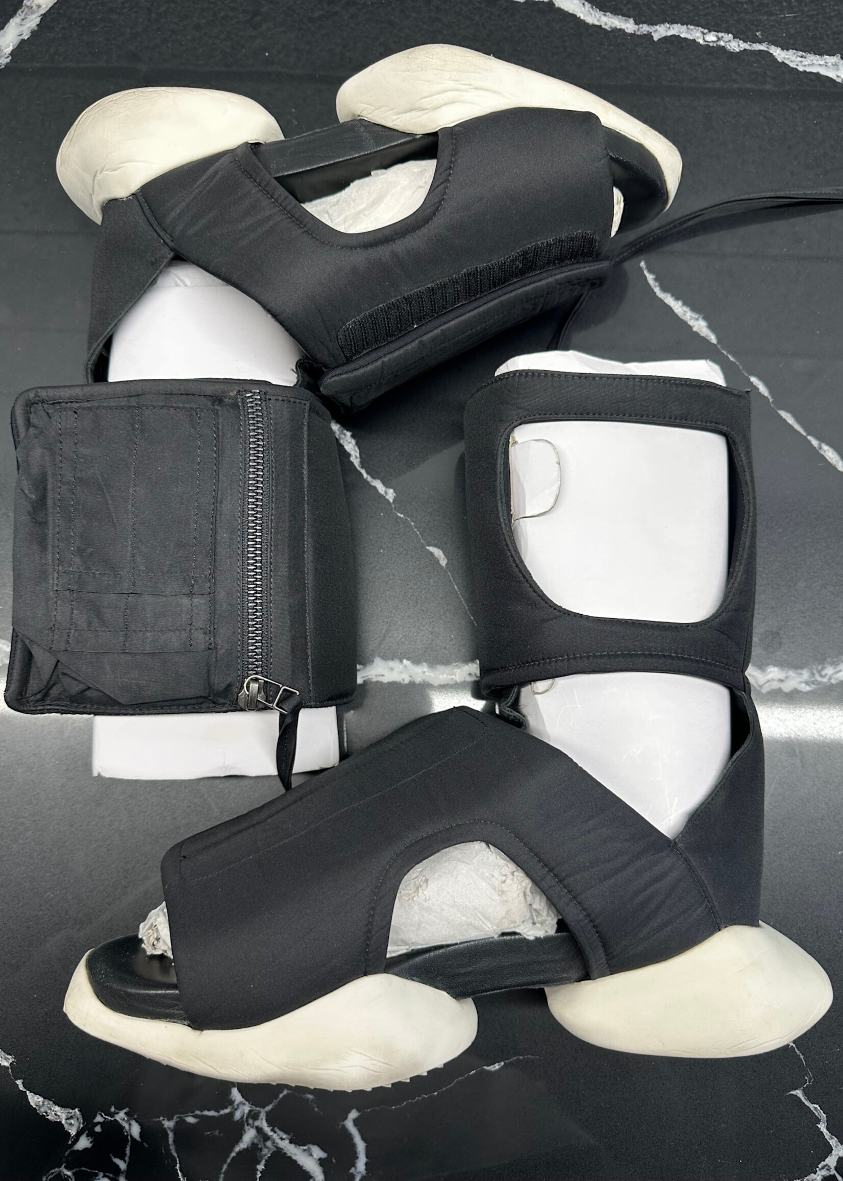 Rick Owens Nylon Cutout Sandals Fem 8.5