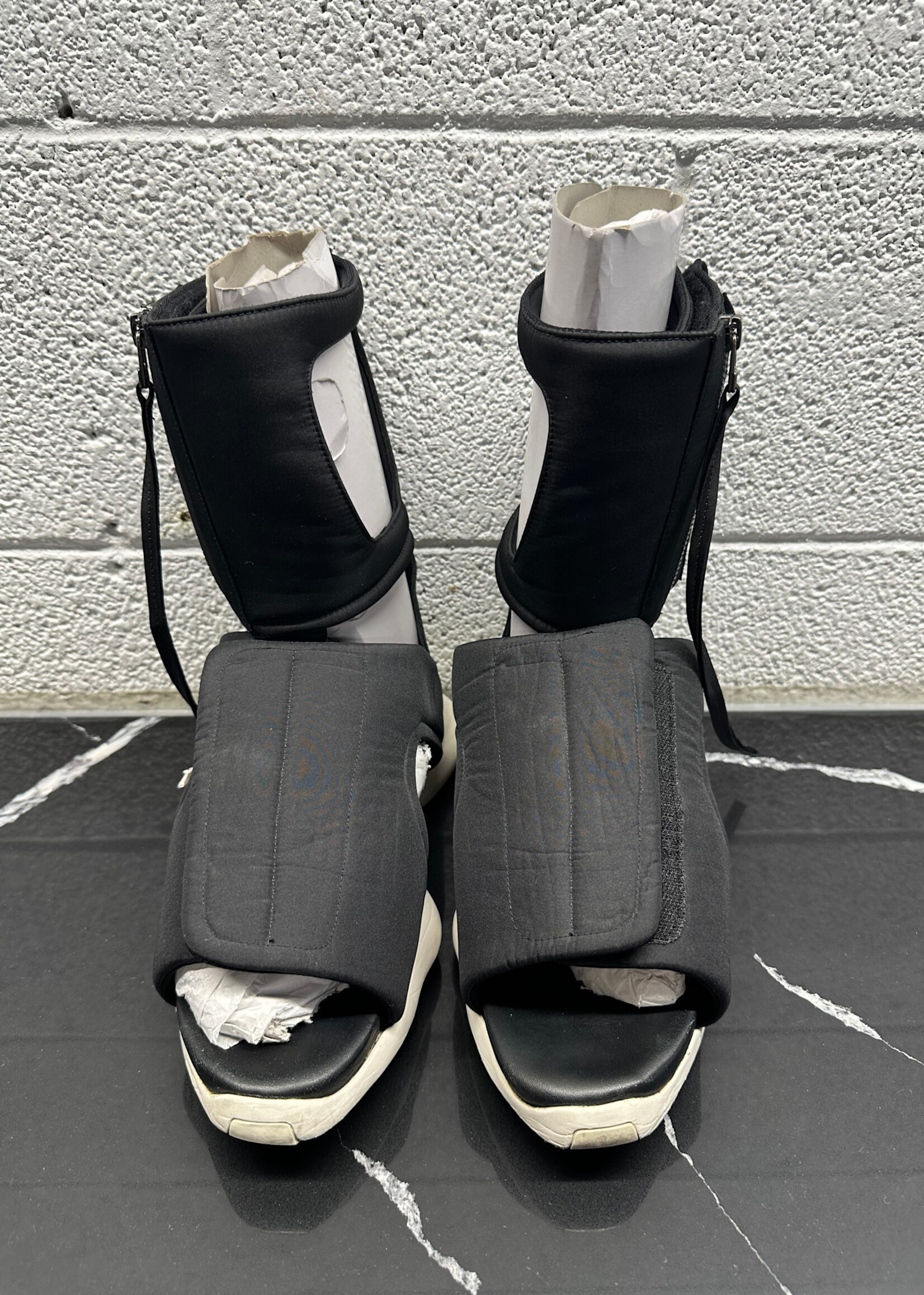 Rick Owens Nylon Cutout Sandals Fem 8.5