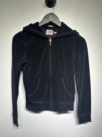 JUICY COUTURE BLACK TERR CLOTH ZIP UP S
