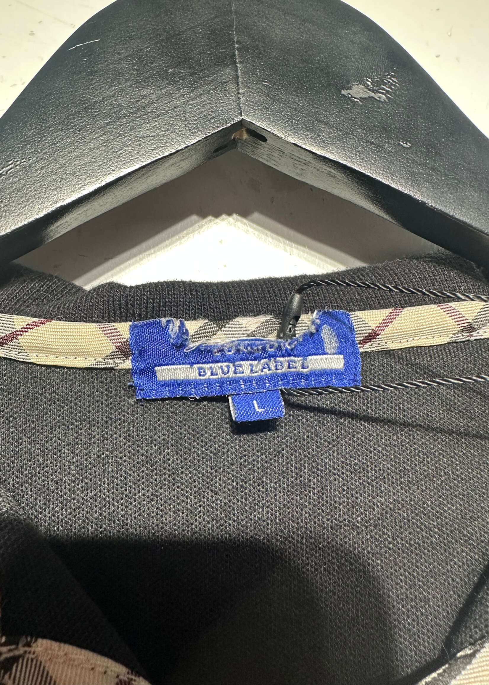 Y2K BURBERRY BLACK COLLARED SHIRT M