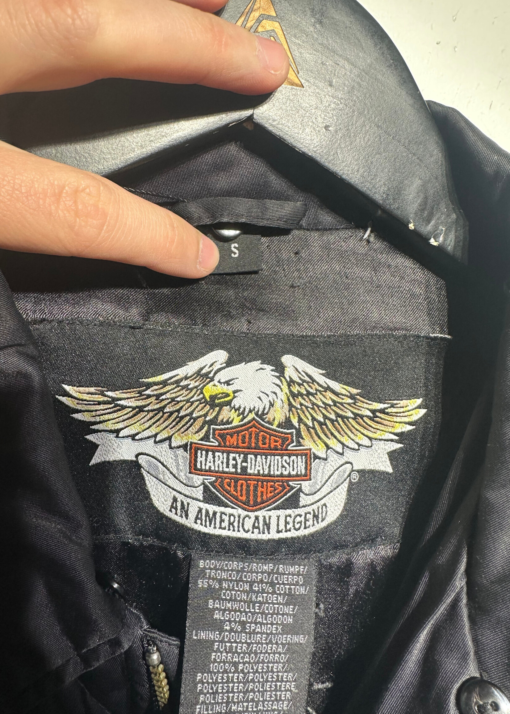 Harley Davidson Black Qulited Jacket S/M