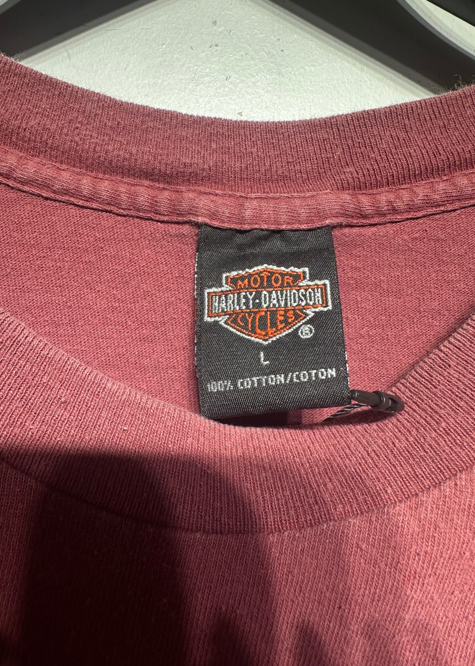 97 Harley Aruba Dark Red Tee L