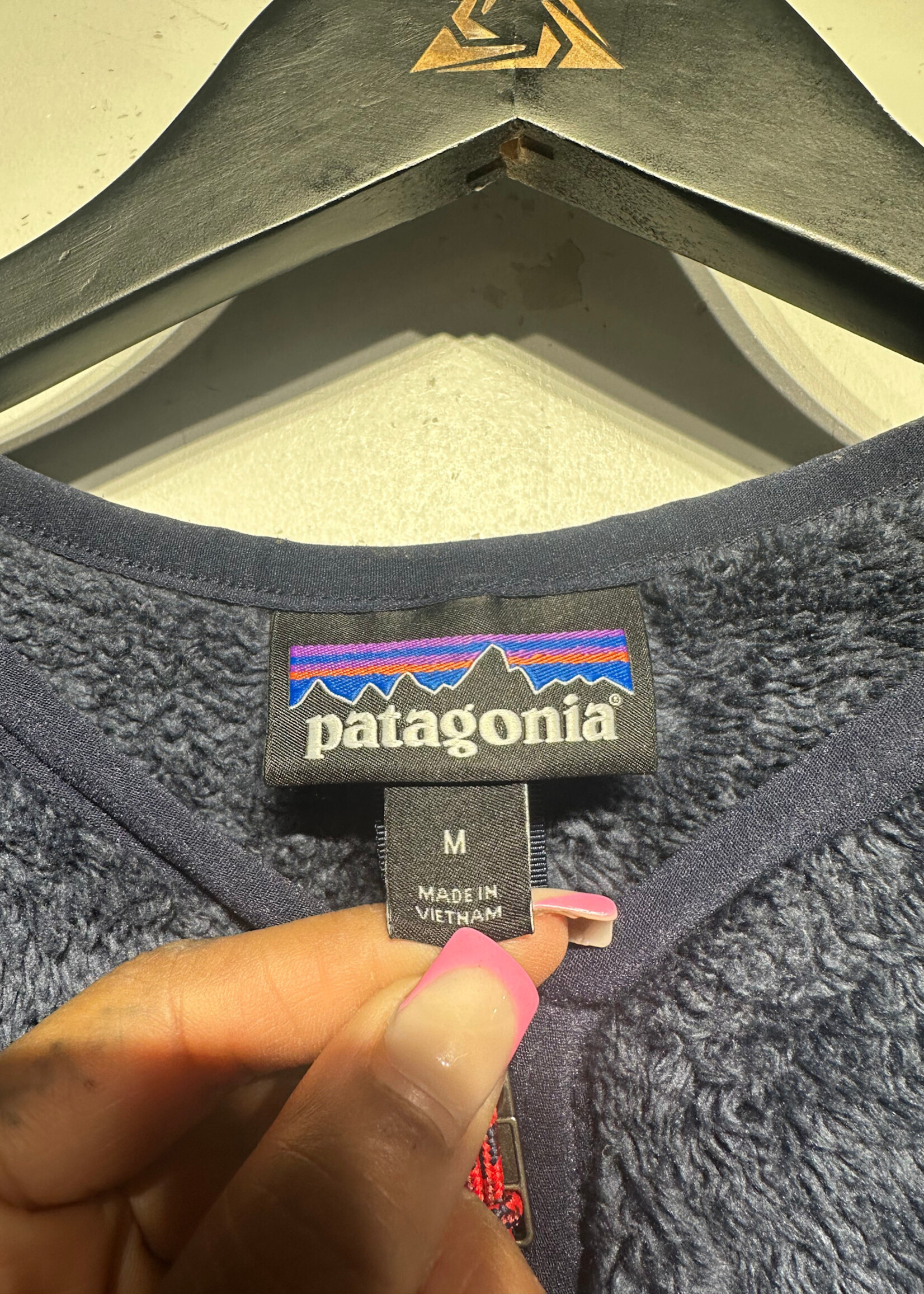 Patagonia Navy 1/4 Zip Fleece Sweater Fem M