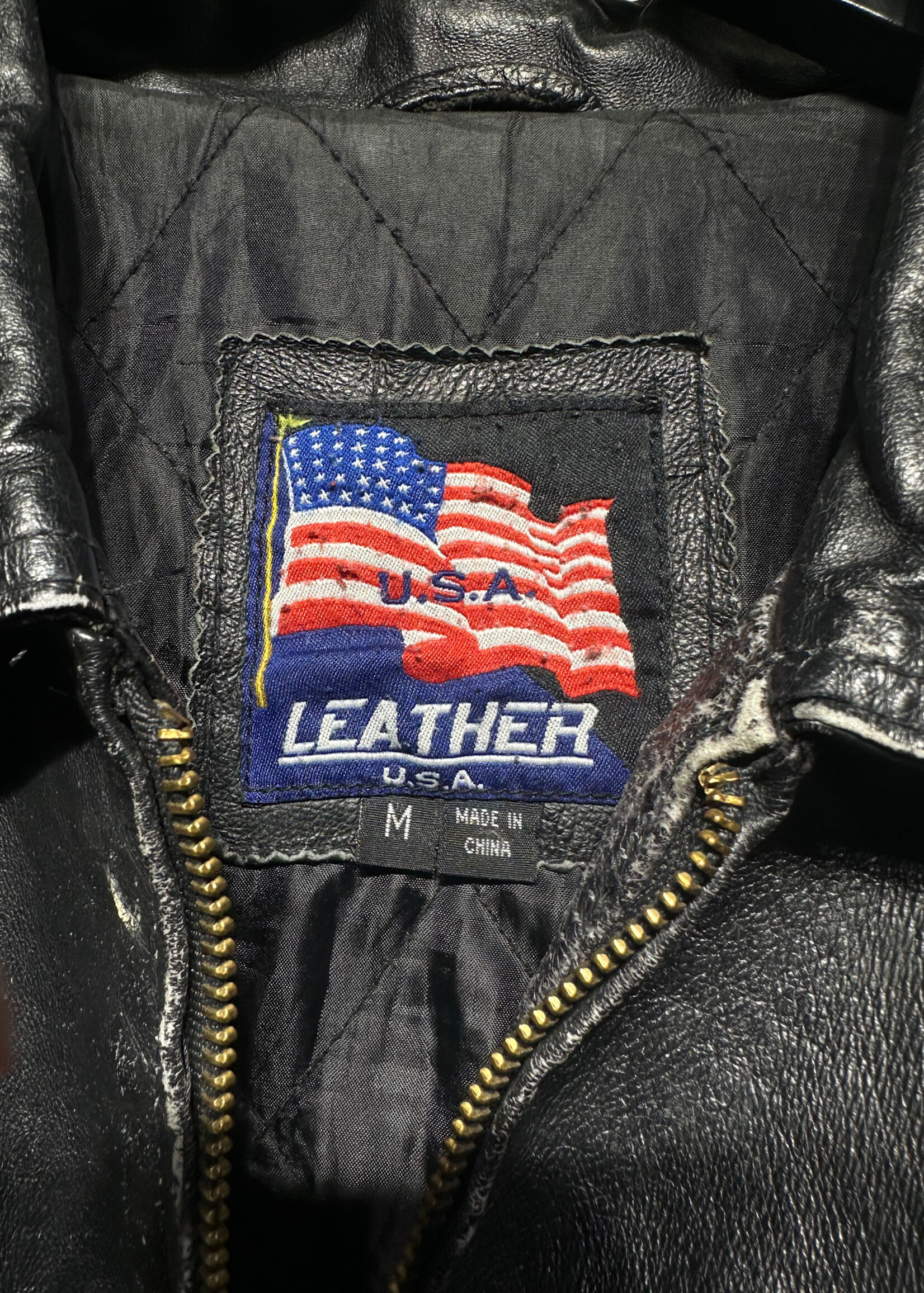 Vintage Airfoce Patches Leather Jacket M As Is